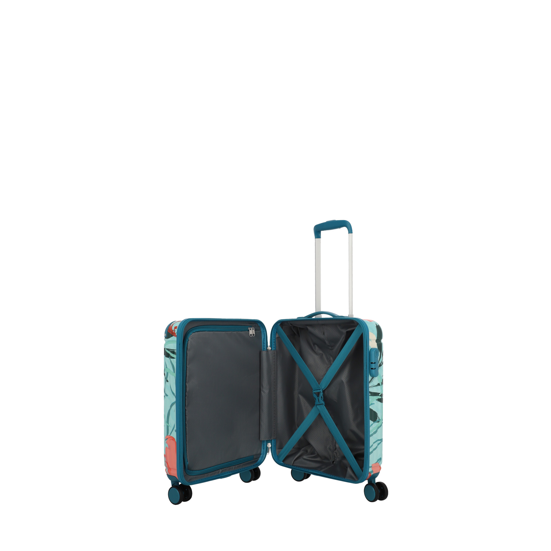 CRUISE Kofferset mit 4 Rollen Gr. L/M/S - Türkise Lilie