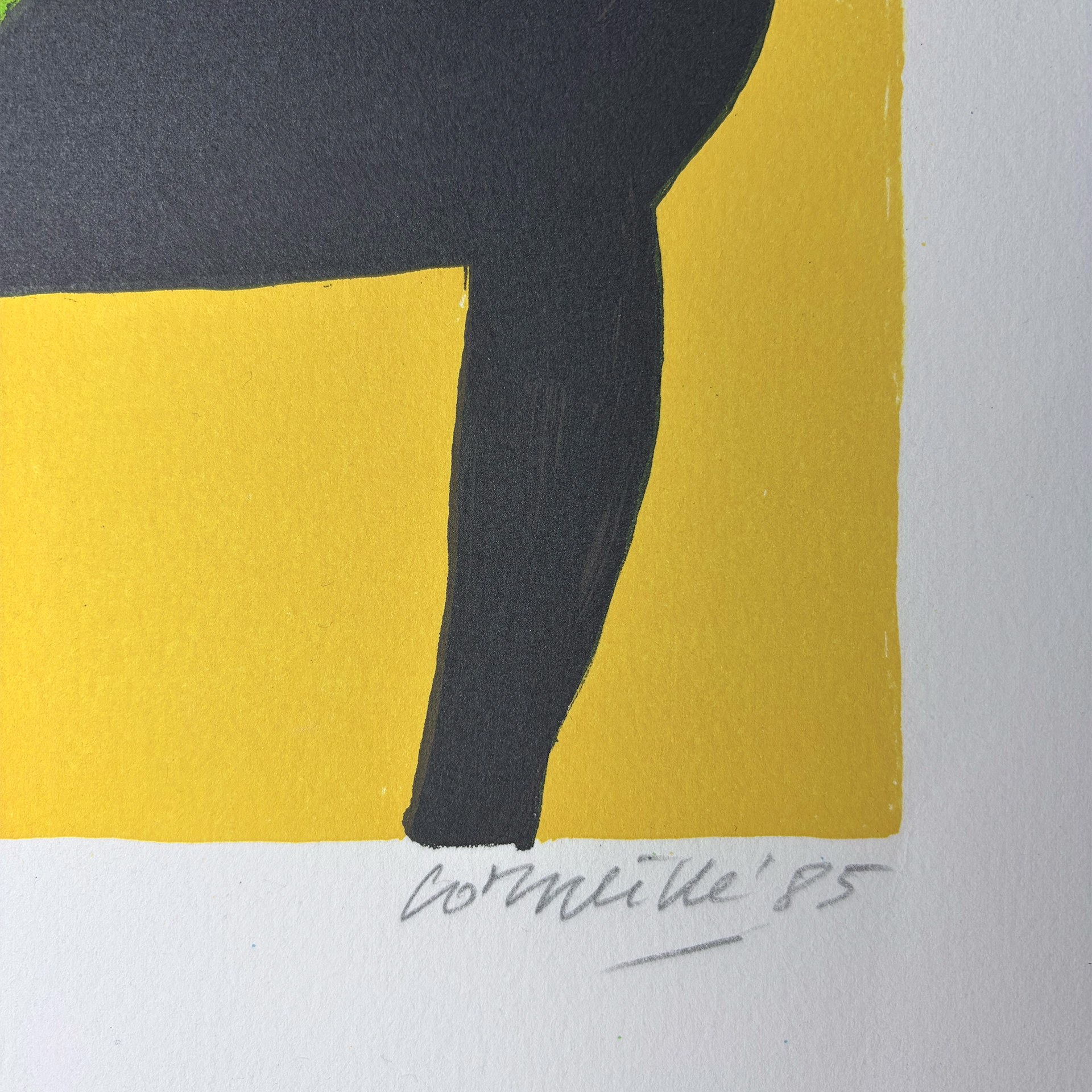Corneille  -  Dans le ciel, le soleil - Nu sur le sofa -  Lithographie