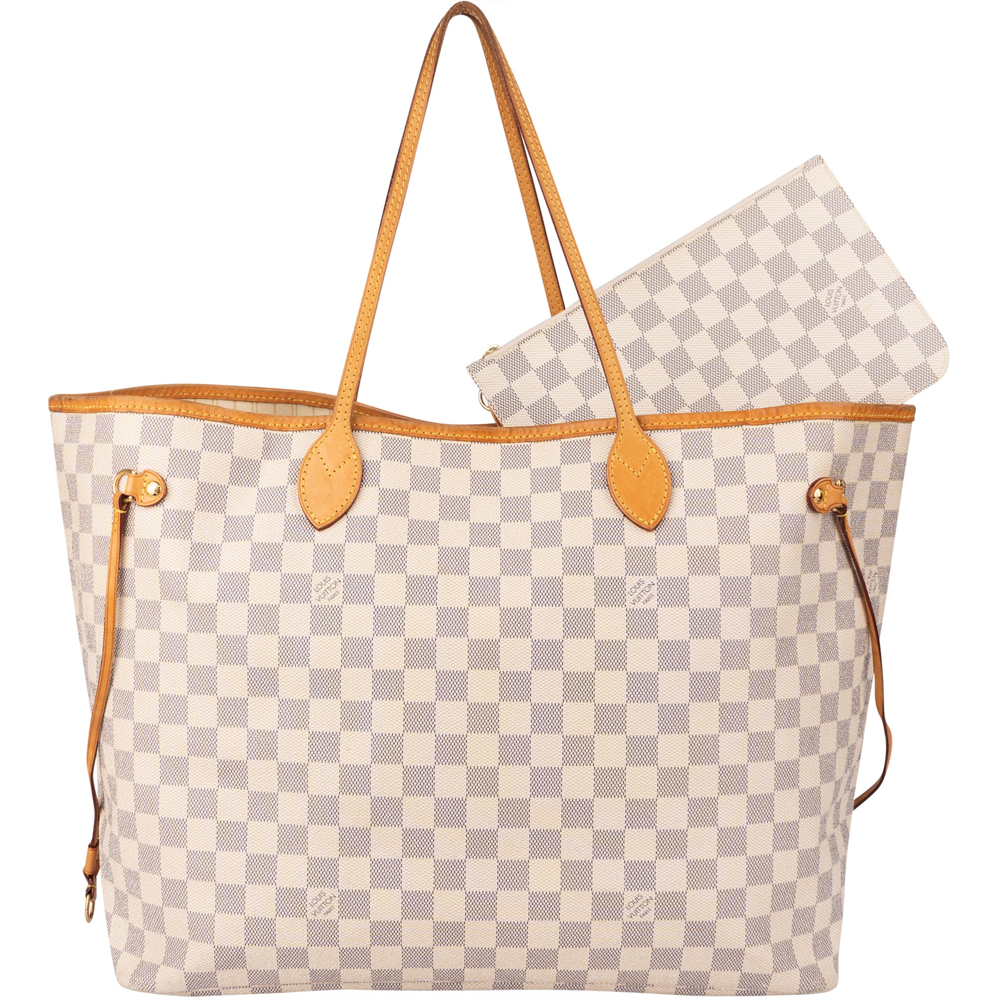 Louis Vuitton Damier Azur Monogram Neverfull GM Shopper