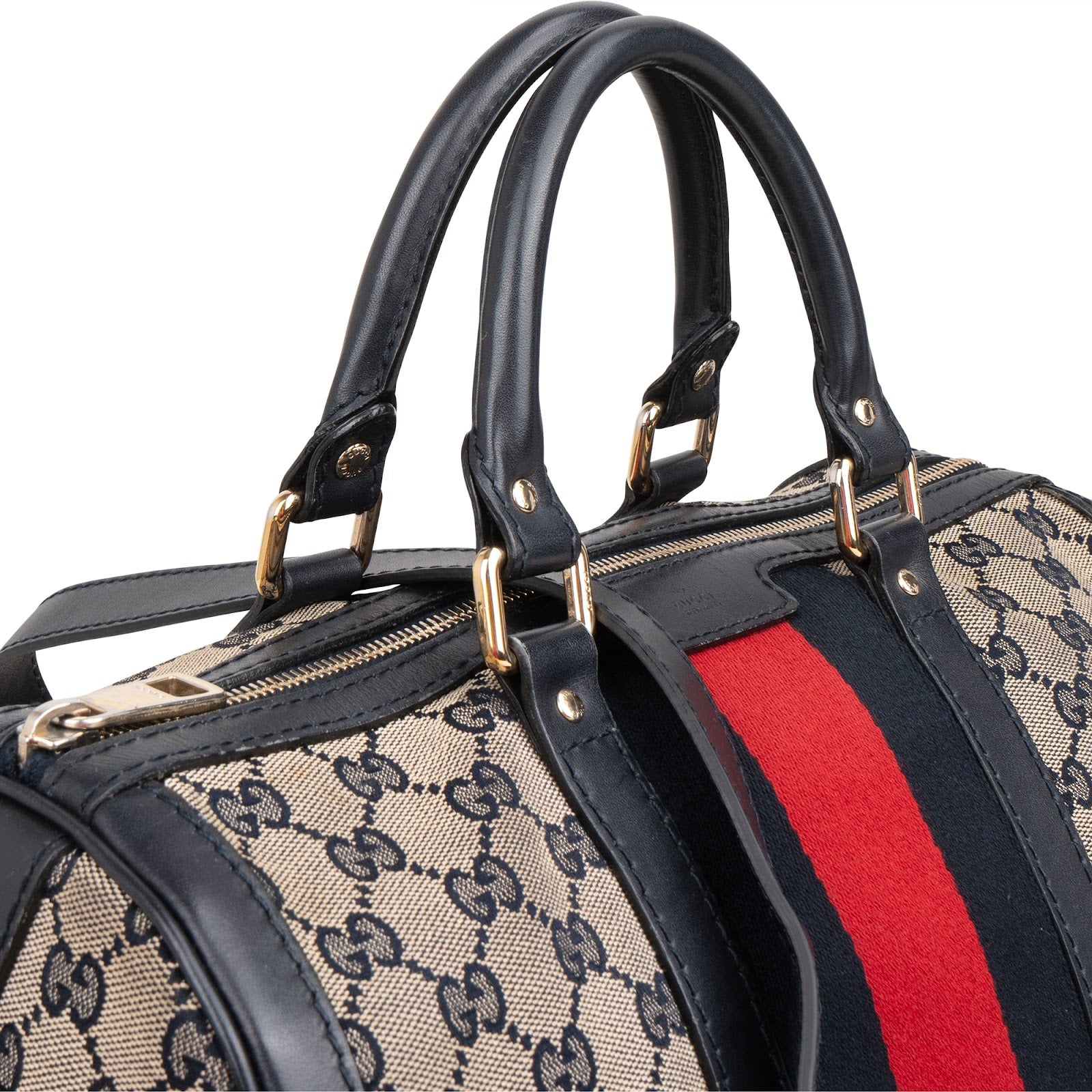 Gucci - Web Stripe Boston Bag 30