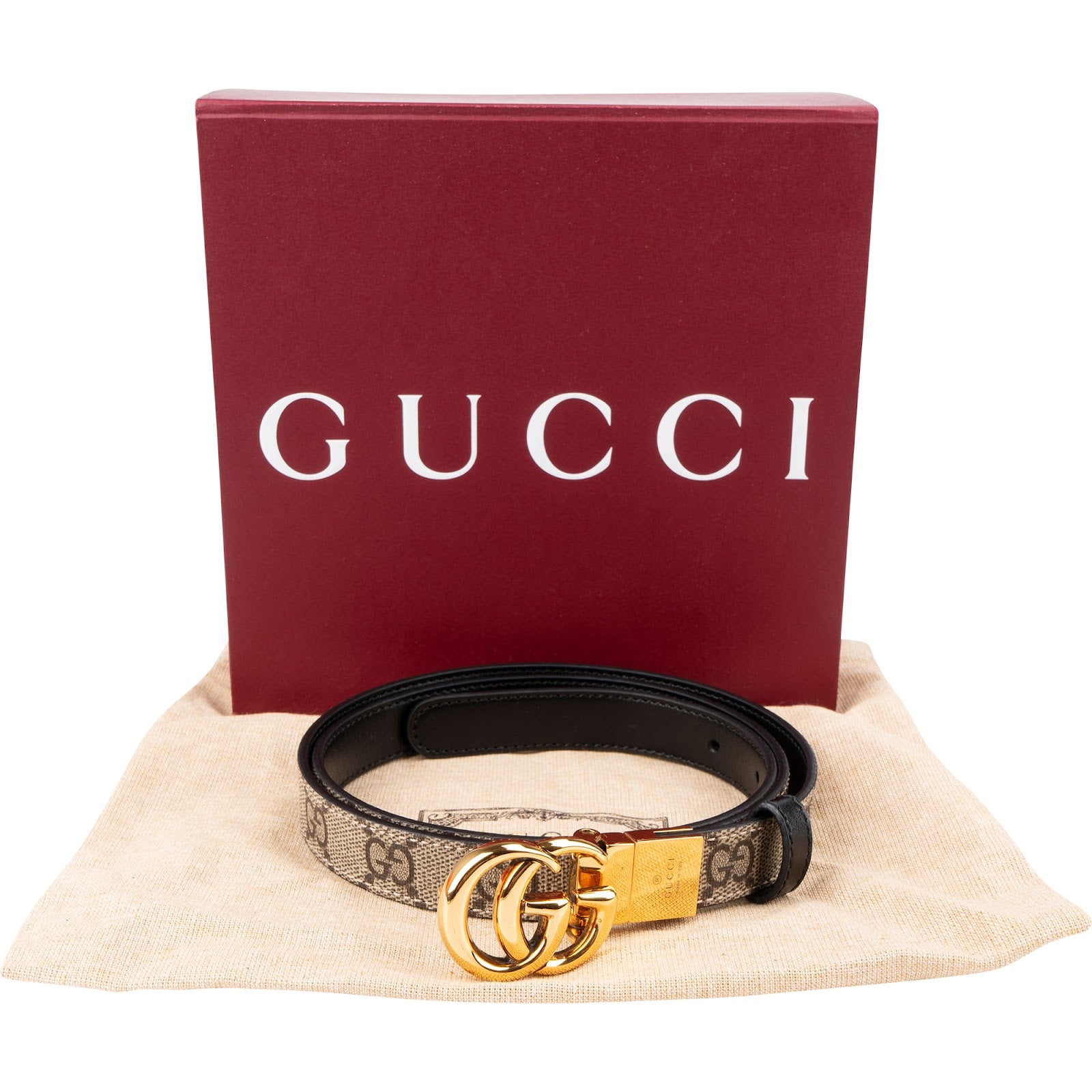 Gucci - Reversible Turnlock Supreme Belt (90 / 36)