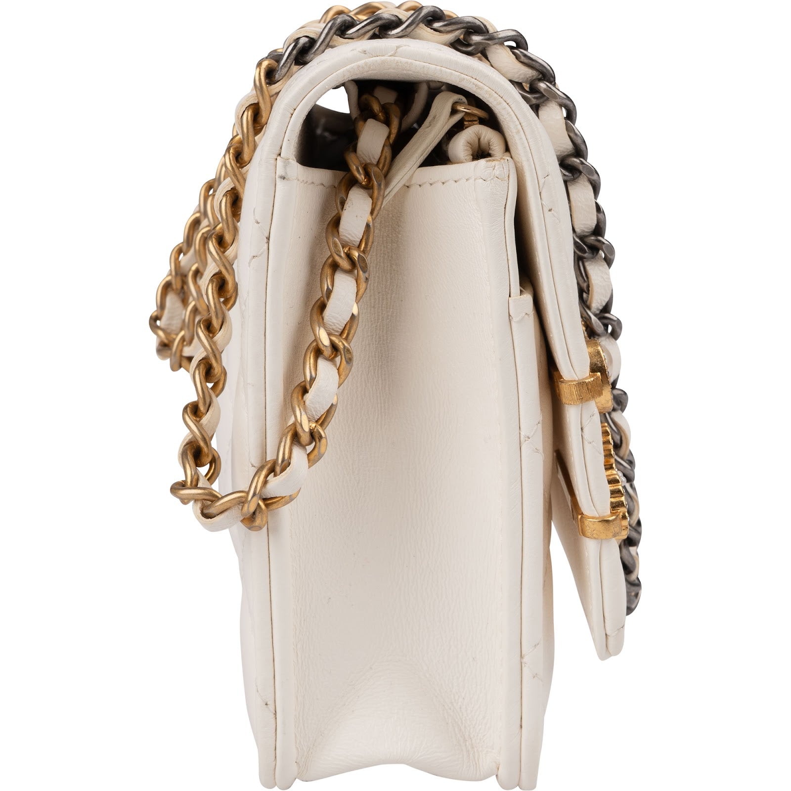 Chanel - Paris-Cosmopolite Charms Two-Tone Wallet On Chain Crossbody Bag