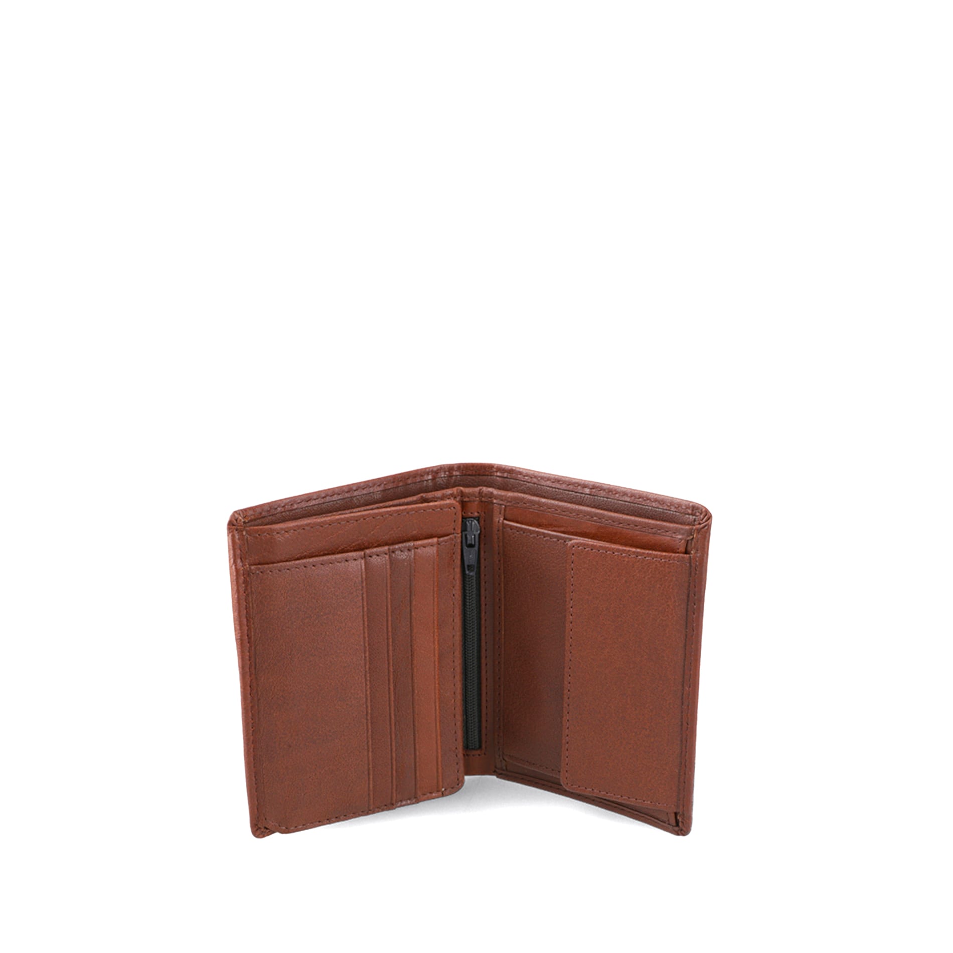 Portfel MALMÖ pionowy - koniak