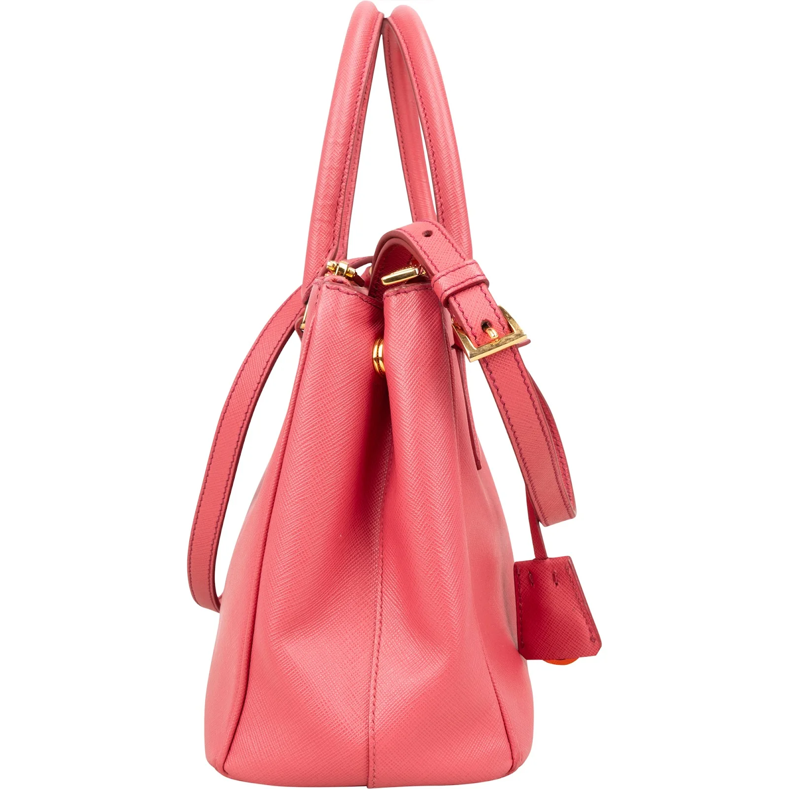 Prada Pink Saffiano Leather Galleria Handbag