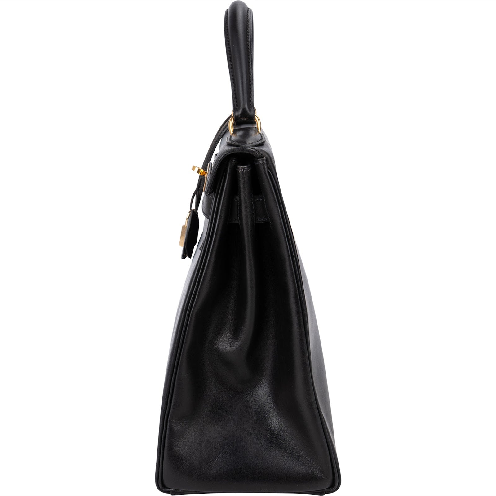 Hermès Noir Box Calf Leather Kelly 32 Handbag