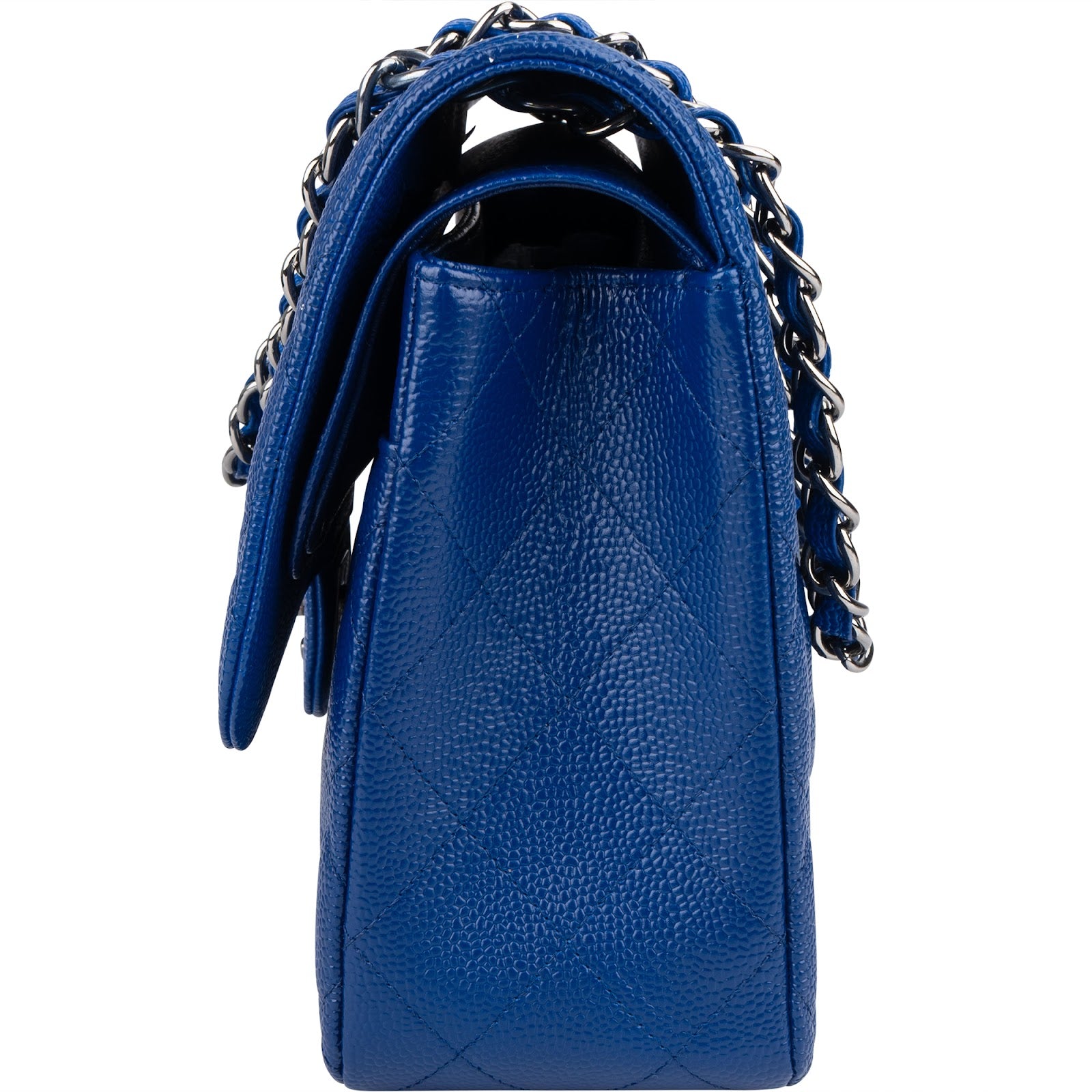 Chanel Quilted Caviar Leather Jumbo Double Flap Crossbody Bag
