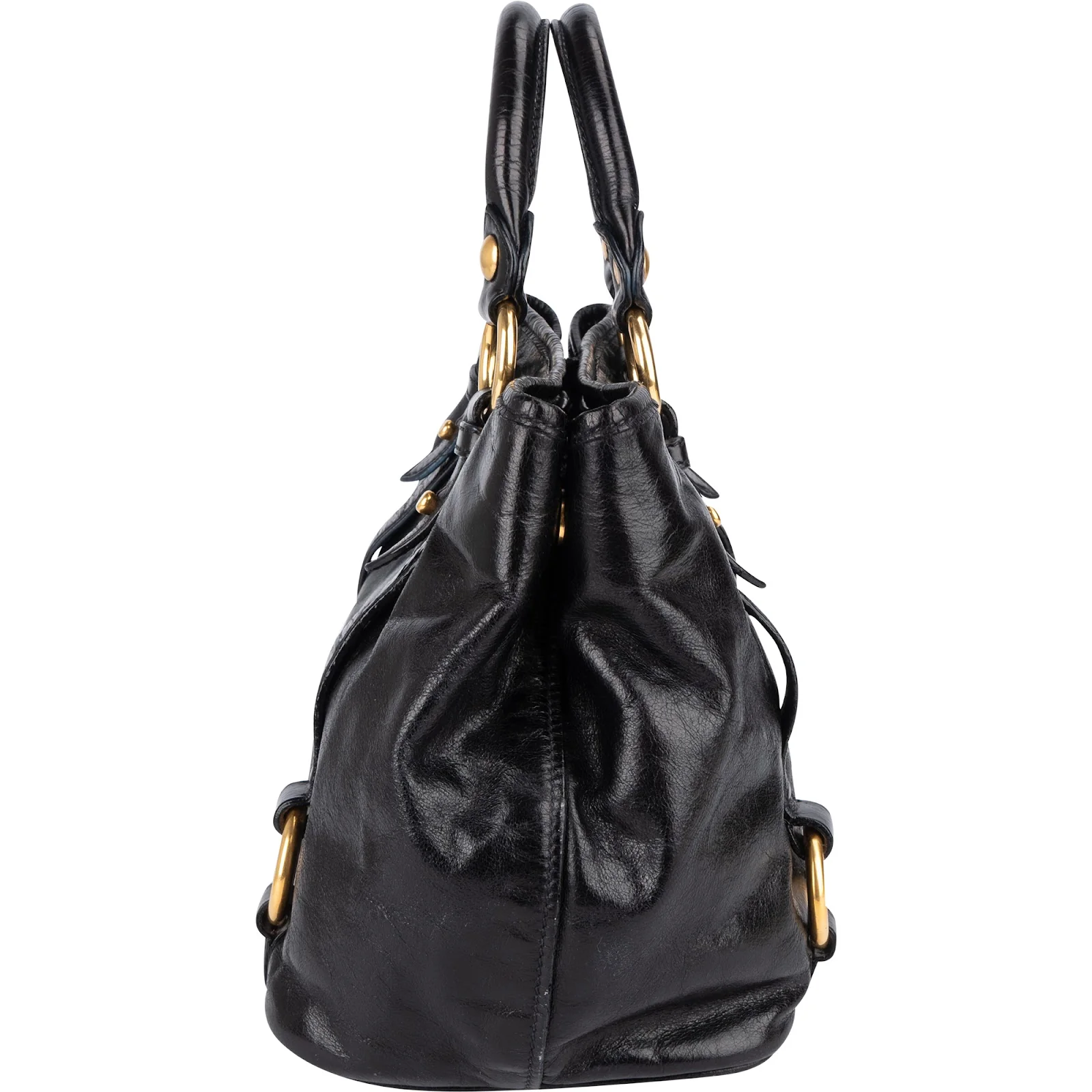 Miu Miu Vitello Lux Leather Handbag