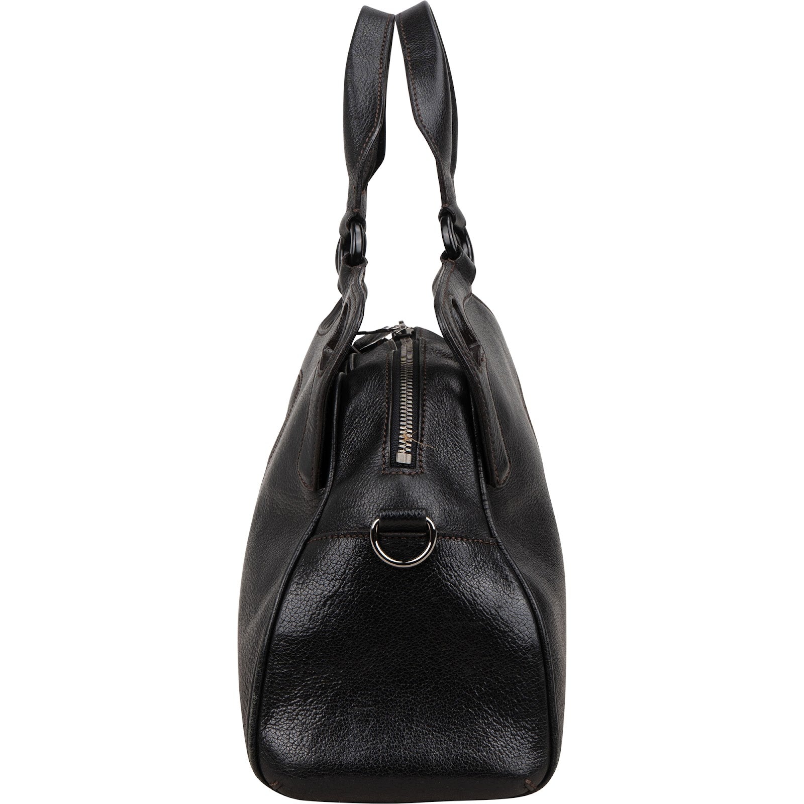 Cartier Black Grained Leather Marcello de Cartier Handbag