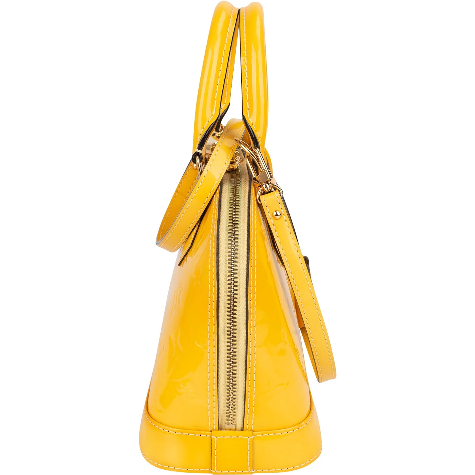 Louis Vuitton Monogram Yellow Vernis Alma BB Handbag
