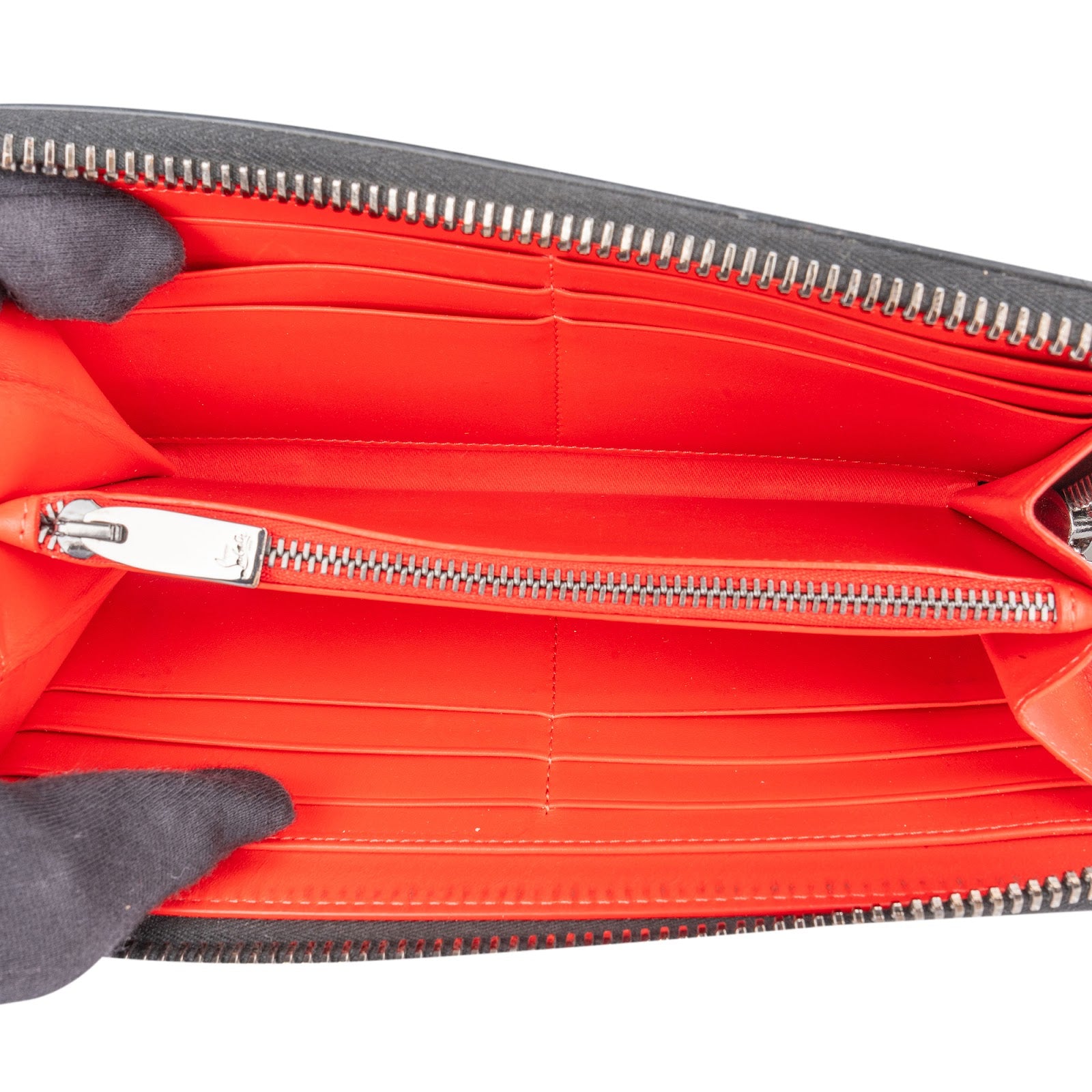 Christian Louboutin Panettone Spikes Zip Around Wallet