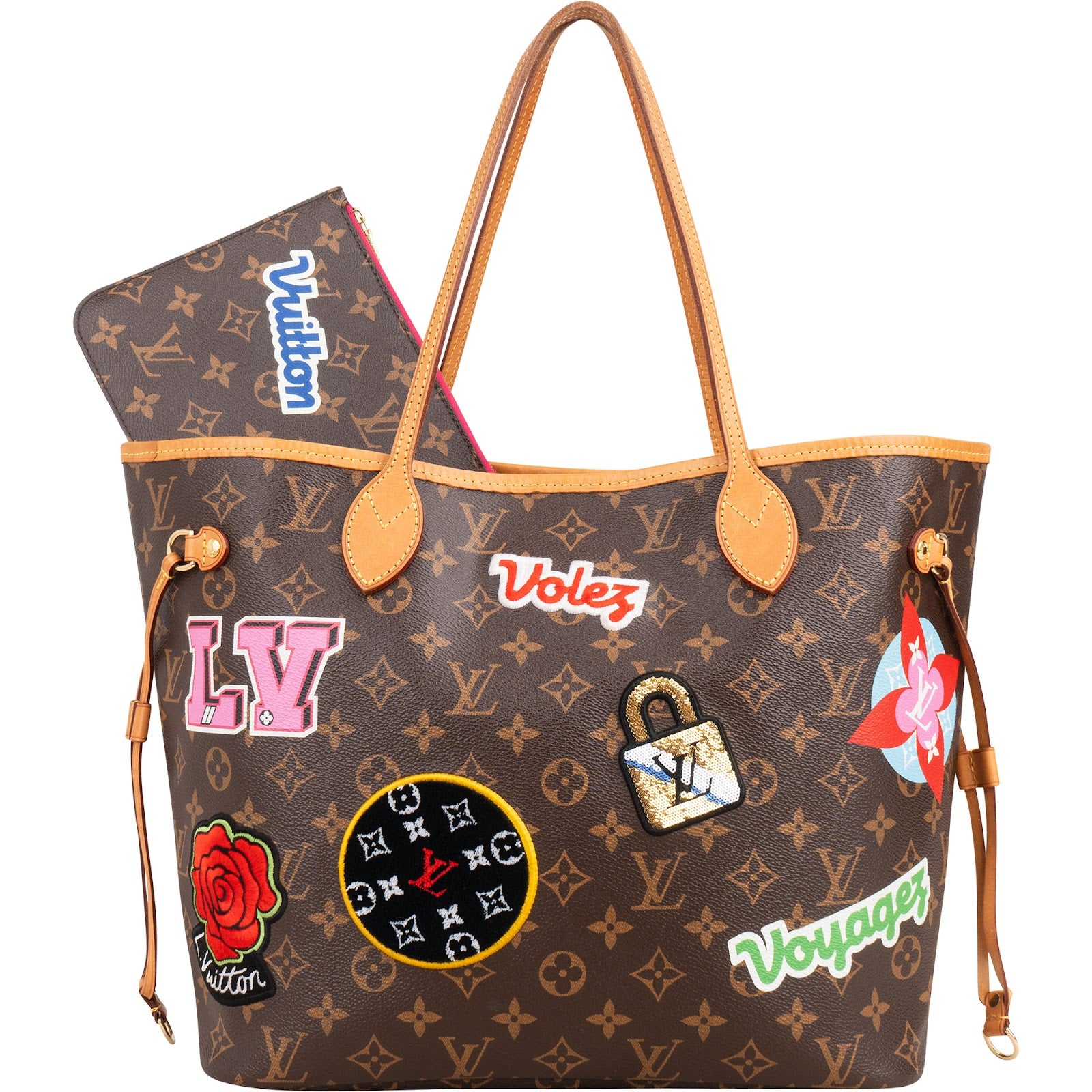 Louis Vuitton – My LV World Tour Patches Neverfull MM Shoulder Bag