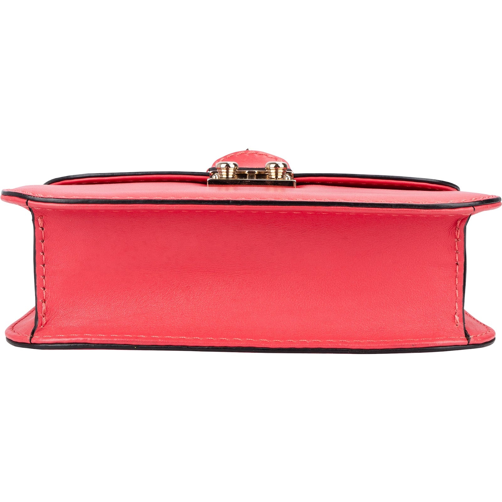 Valentino Garavani Pink Leather Rockstud Glam Lock Crossbody Bag