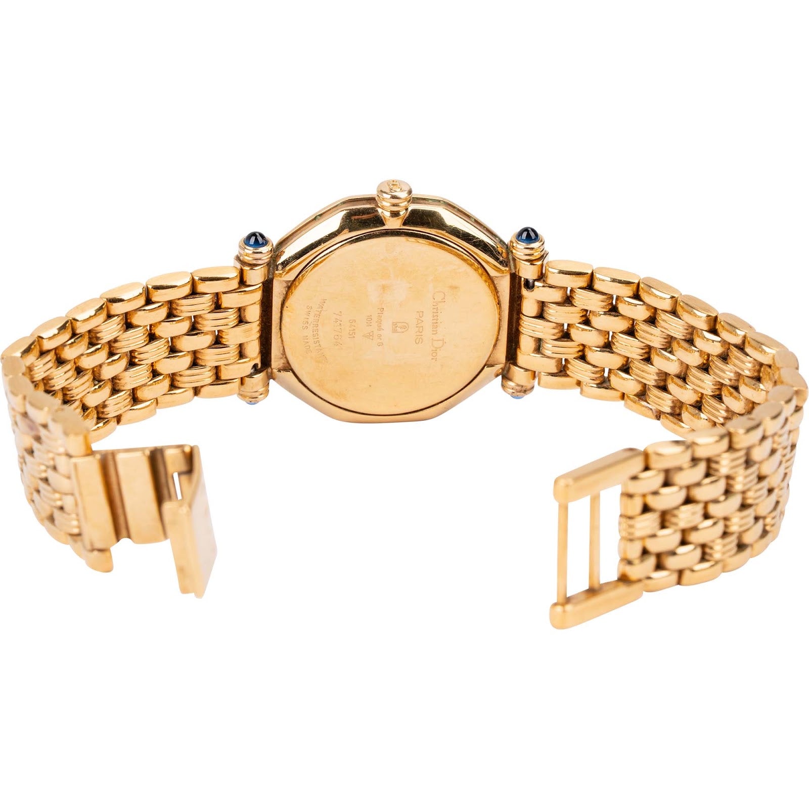Christian Dior Gold Tone Octagon 64151 Damenuhr