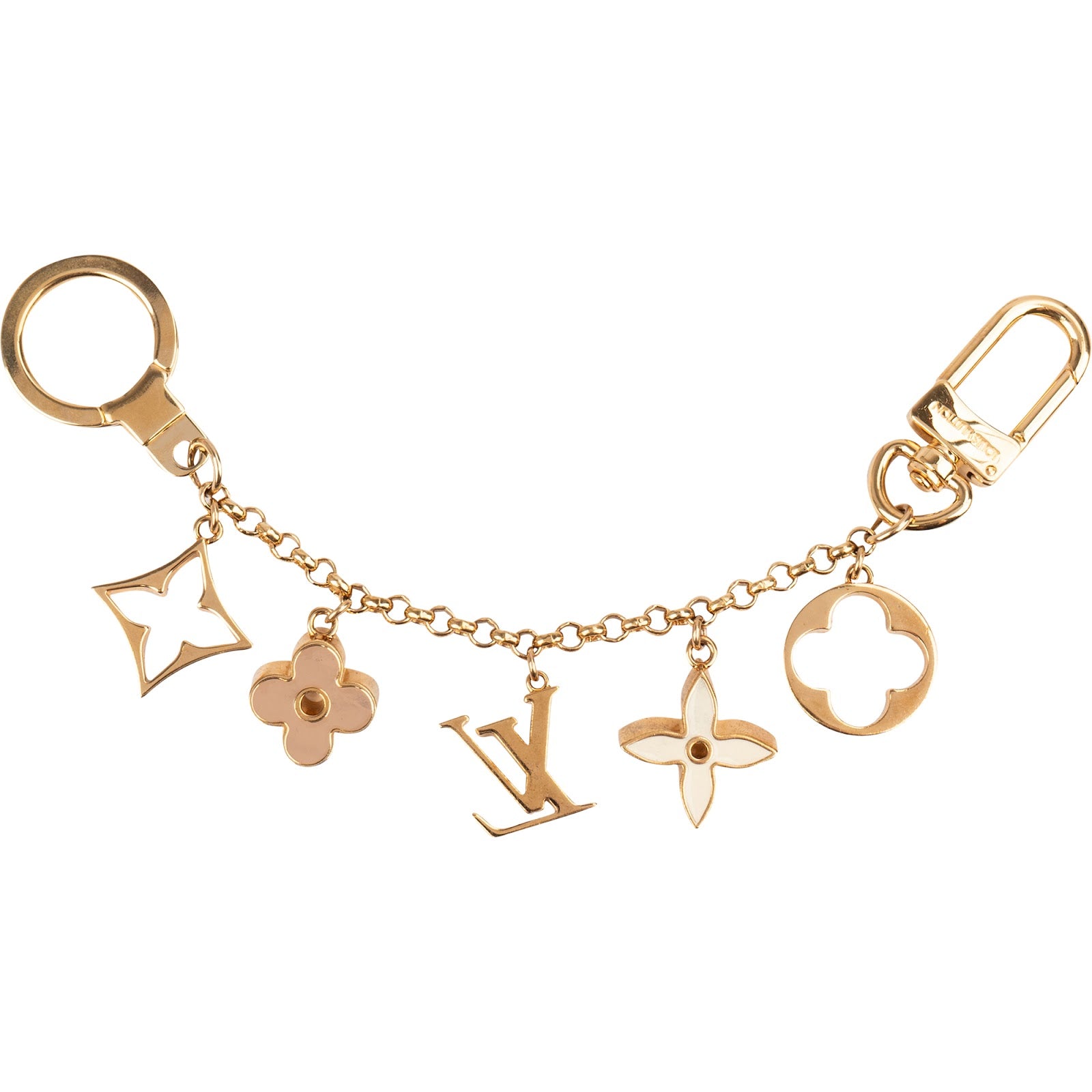 Ciondolo per borsa Louis Vuitton "Golden Blooming Flowers"