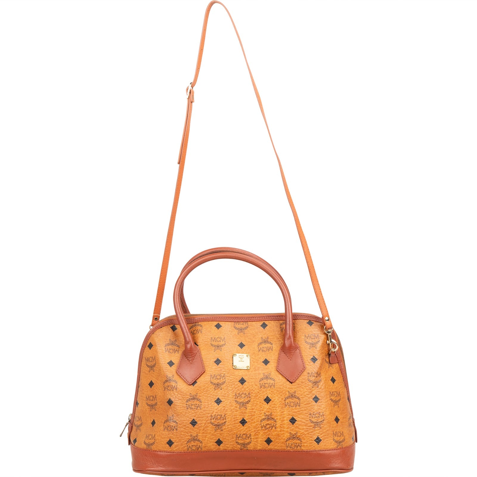 MCM Monogram Visetos Boston Handbag