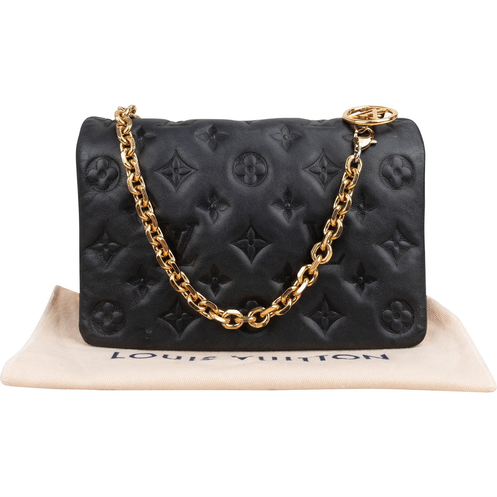 Louis Vuitton Bubblegram Monogram Lambskin Coussin Crossbody Bag