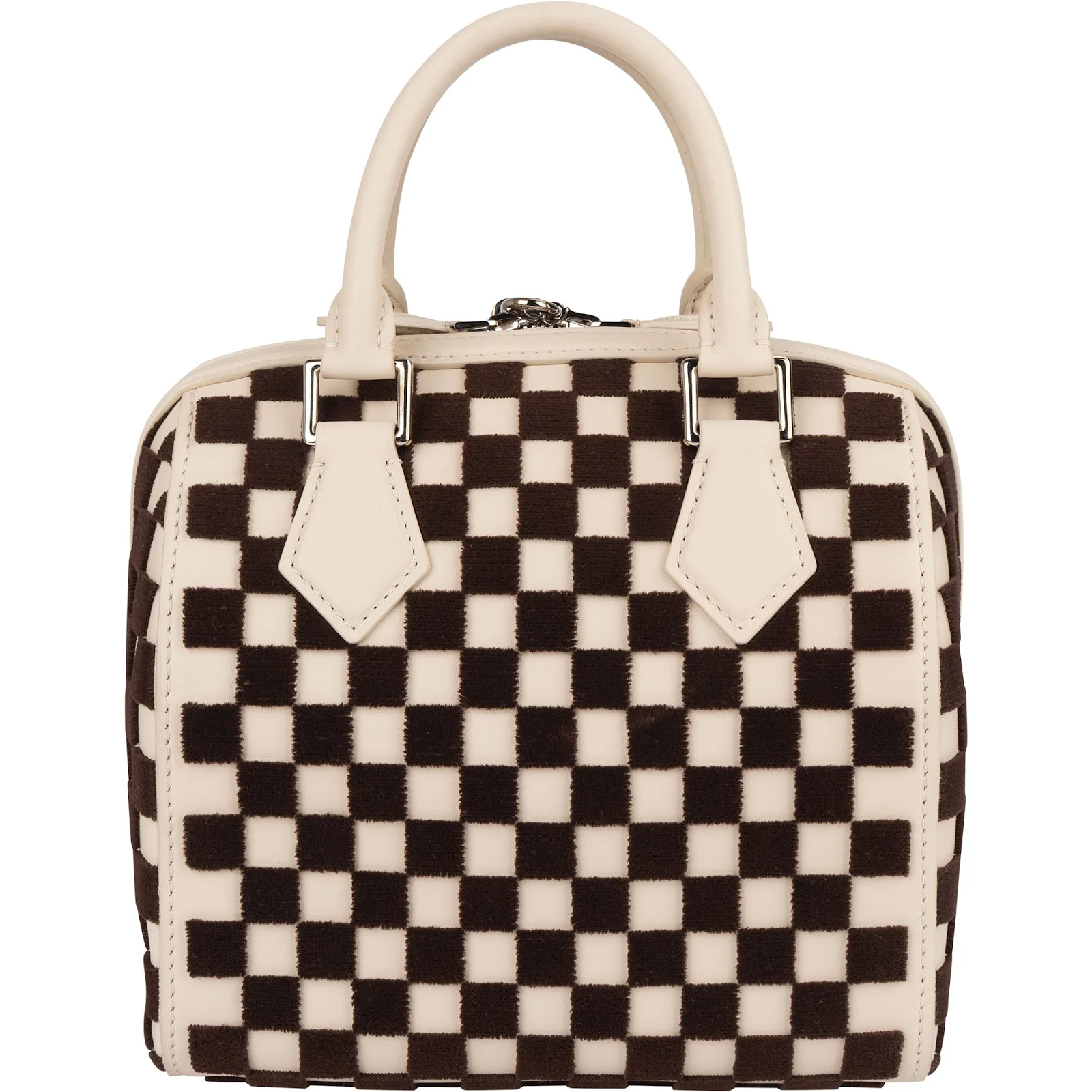 Louis Vuitton Monogram Damier Velours Speedy Cube PM Handbag