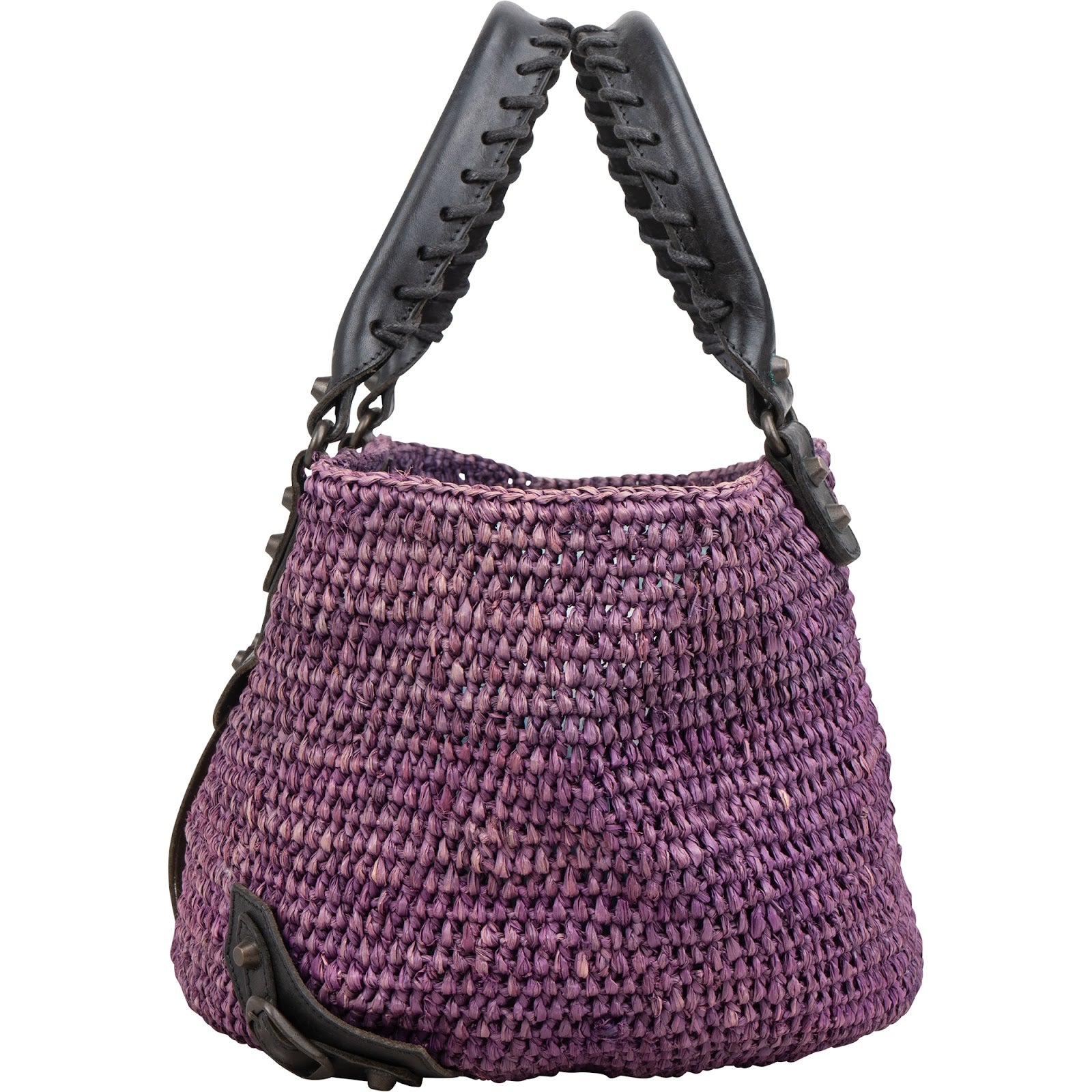 Balenciaga Raffia Panier Tote Handbag