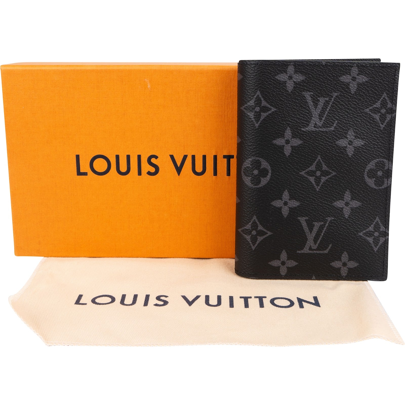Louis Vuitton Monogram Eclipse Canvas Card Holder Passport Cover