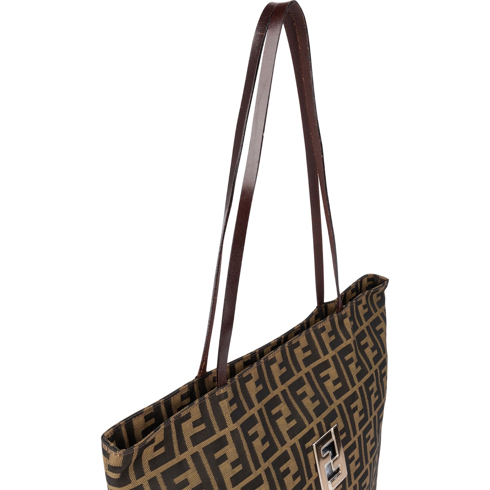 Fendi – Monogram Zucca Canvas Tote Schultertasche