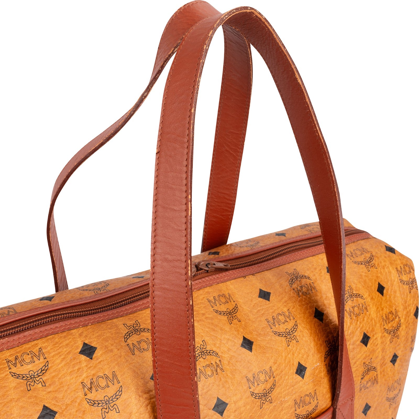 MCM Monogram Visetos Boston Handbag