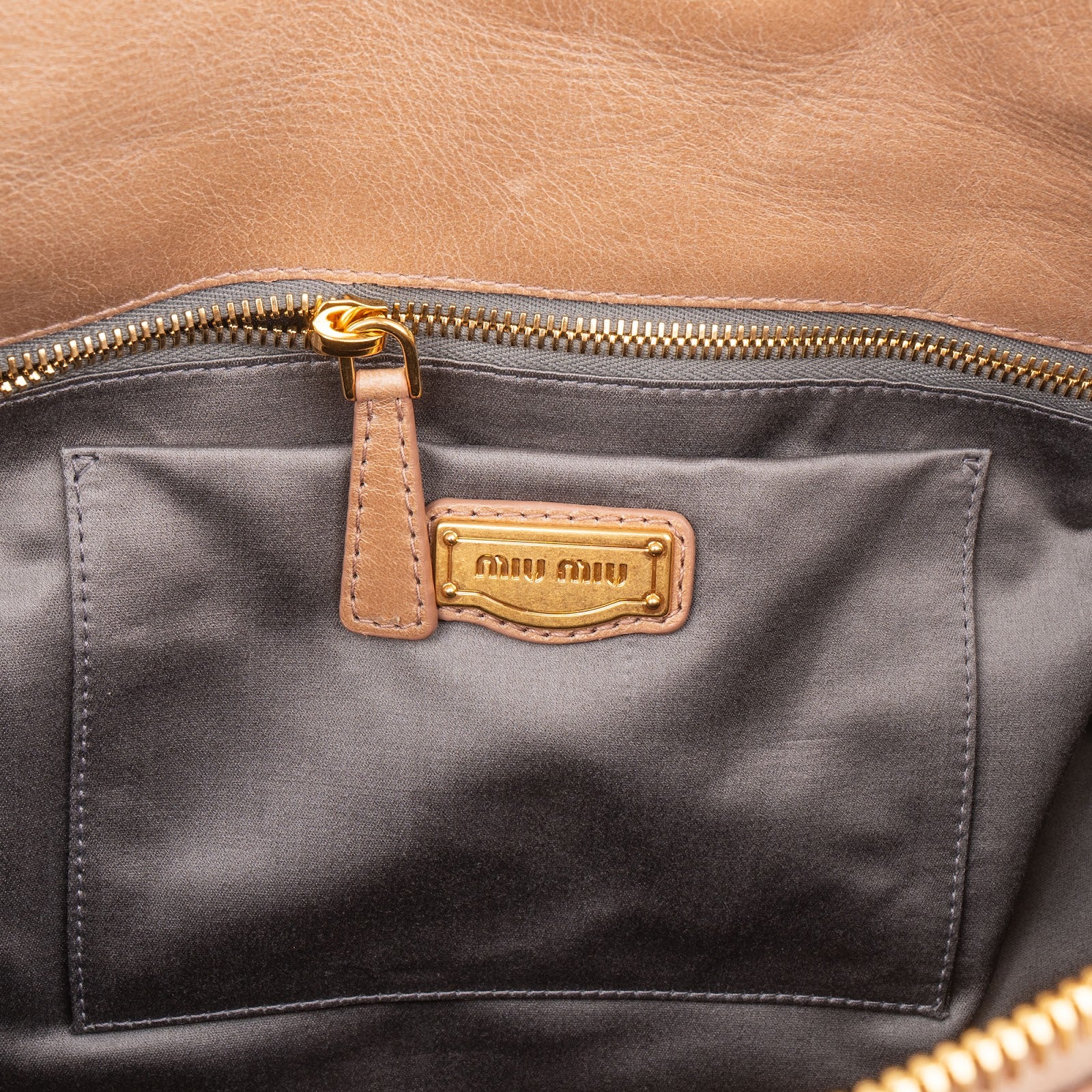 Miu Miu - Vitello Lux Bow Satchel Crossbody Bag