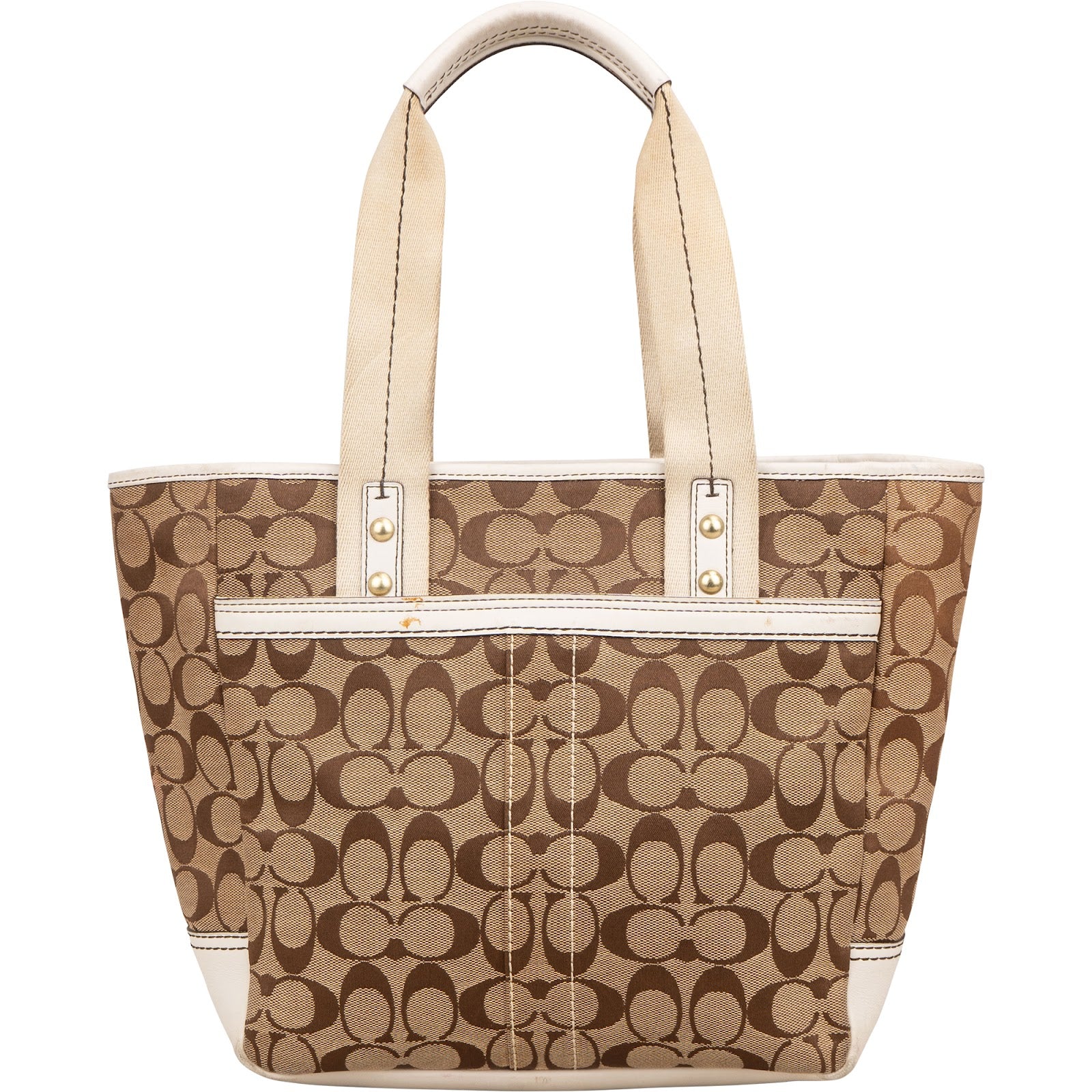 Coach Monogram Signature Tote Shoulder Bag