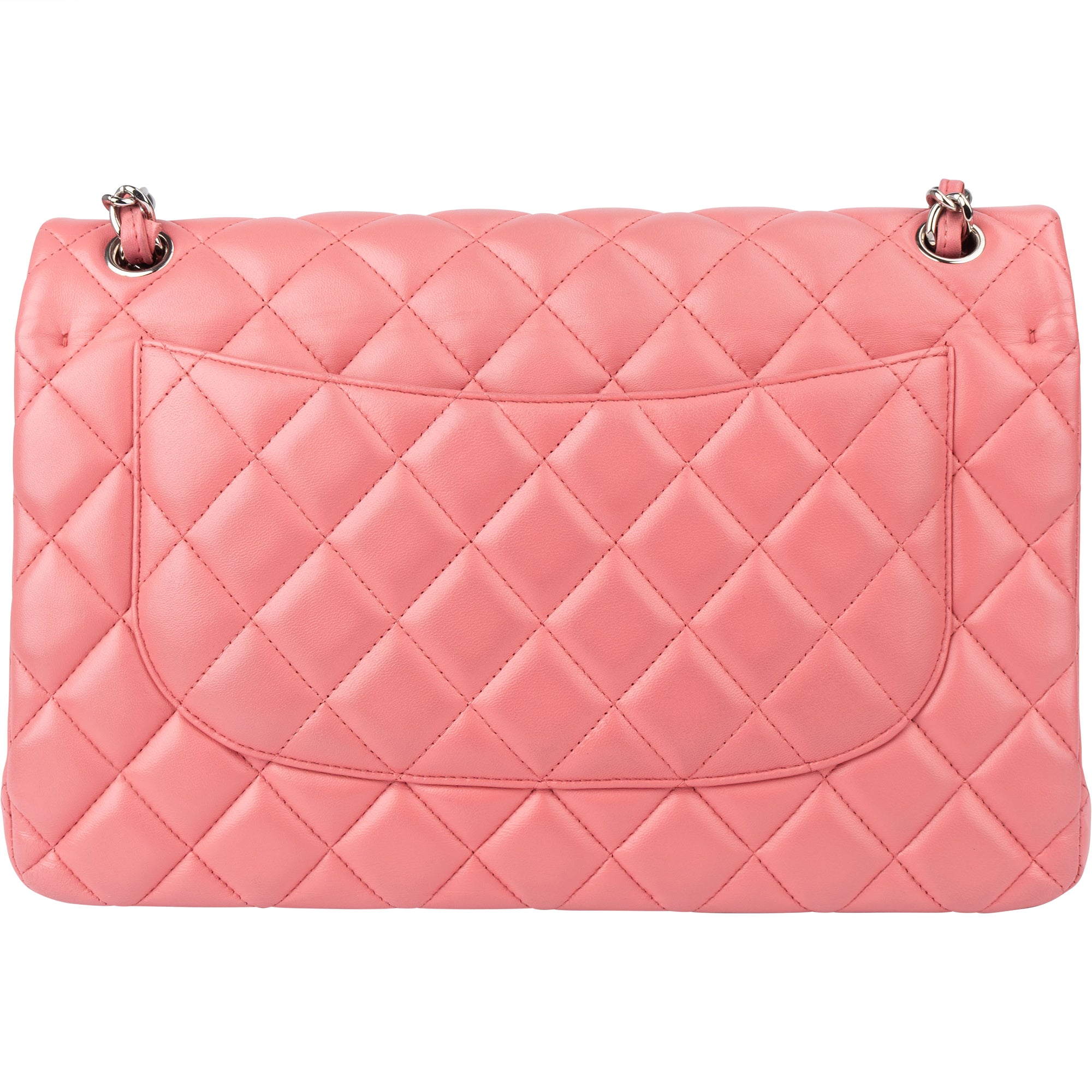 Chanel Quilted Lambskin Jumbo Double Flap Crossbody Bag