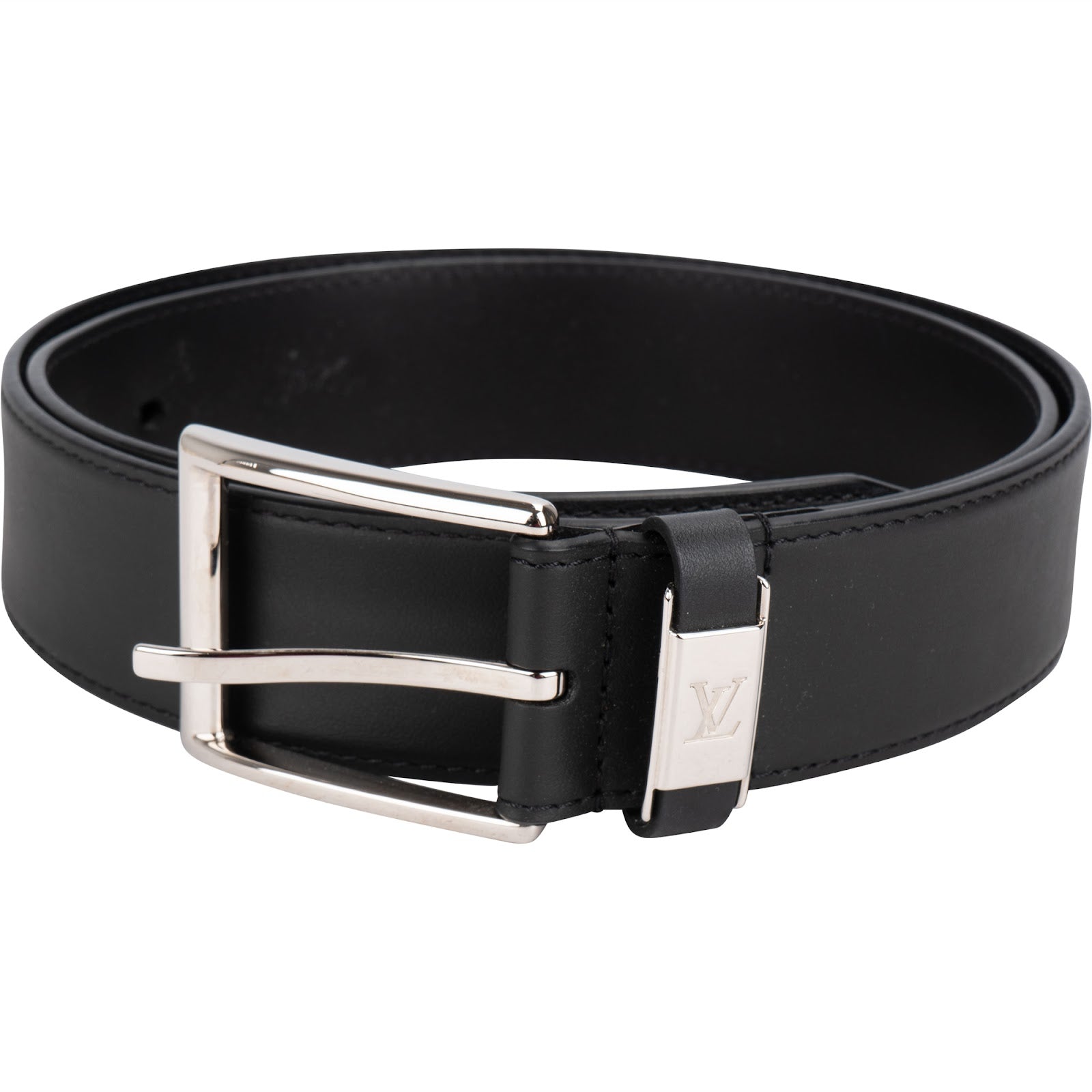 Louis Vuitton Noir Leather Ceinture Classique Belt (85 / 34) M0542