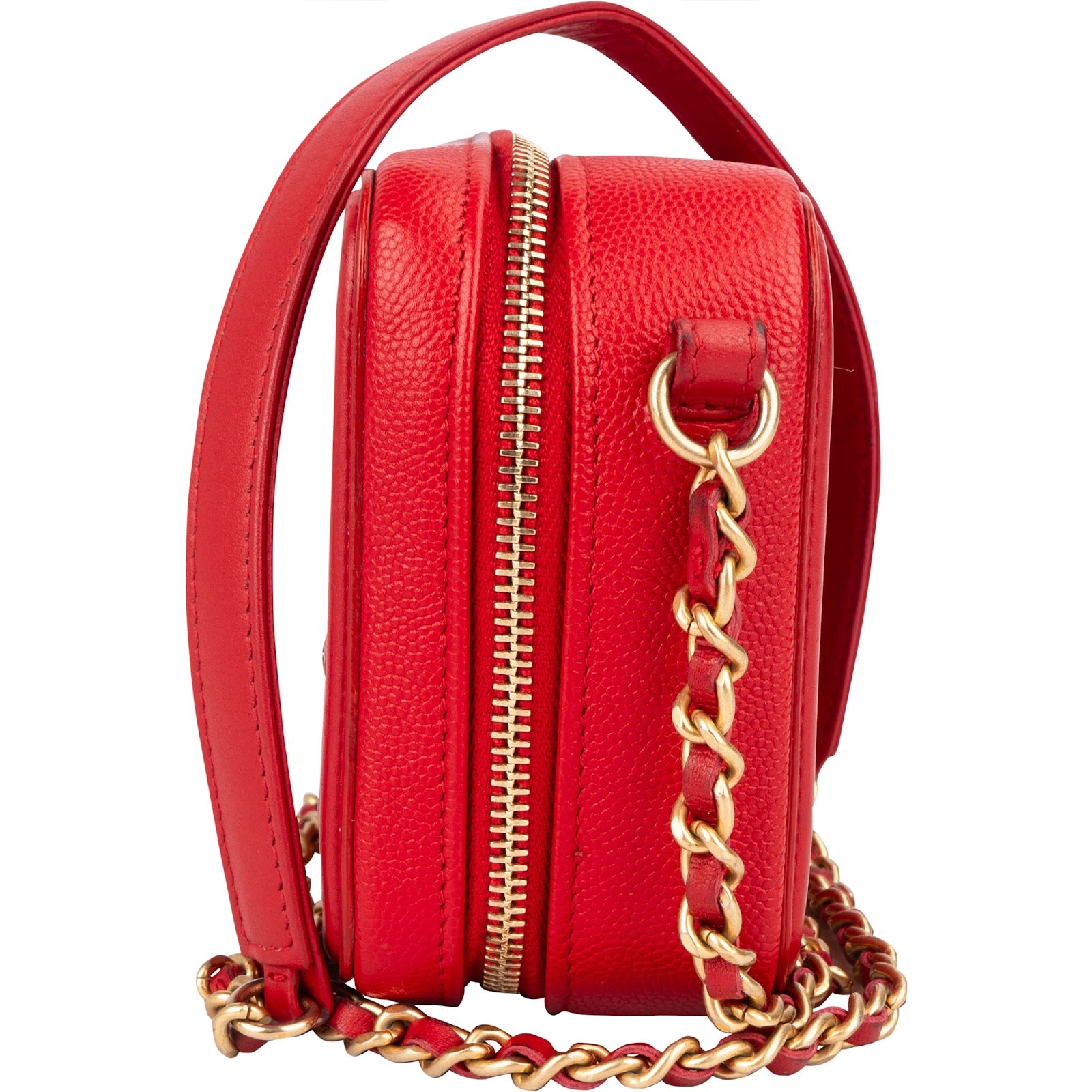 Chanel Quilted Caviar Leather Small Filigree Vanity Case Crossbody