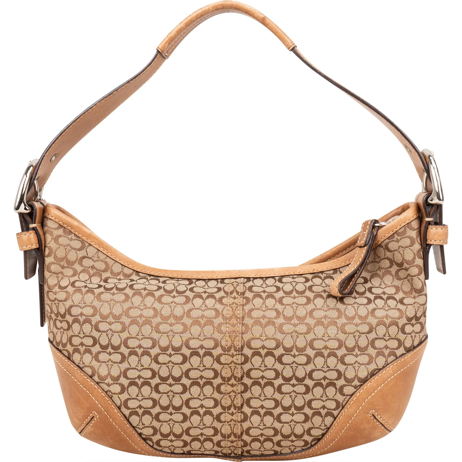 Coach Monogram Pattern Coach Coach Monogram Signature Small Hobo Shoulder Bag