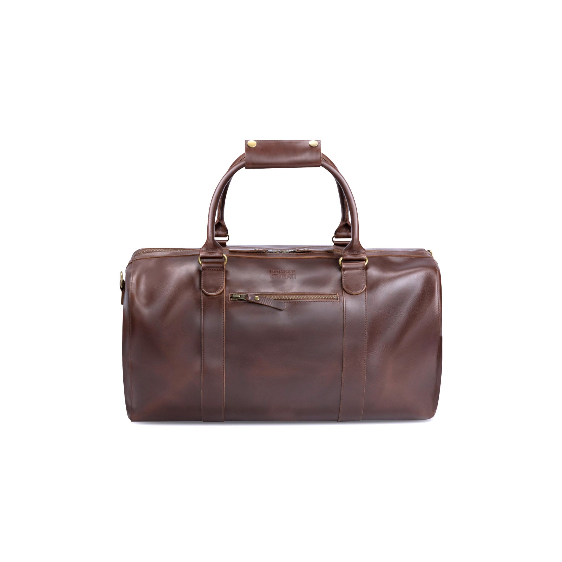 Leder Weekender Willow - BROWN/New Stripes