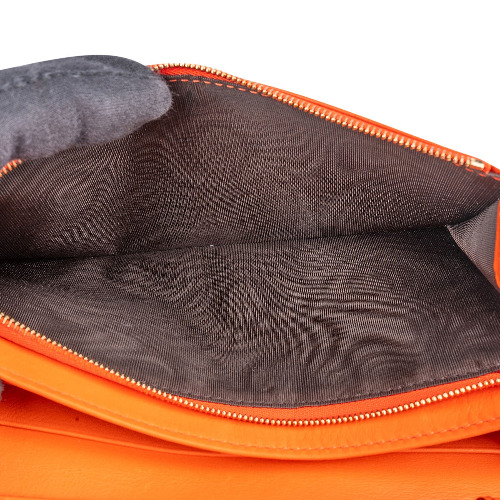 Gucci Microguccissima Orange Wallet on a Chain Crossbody Bag