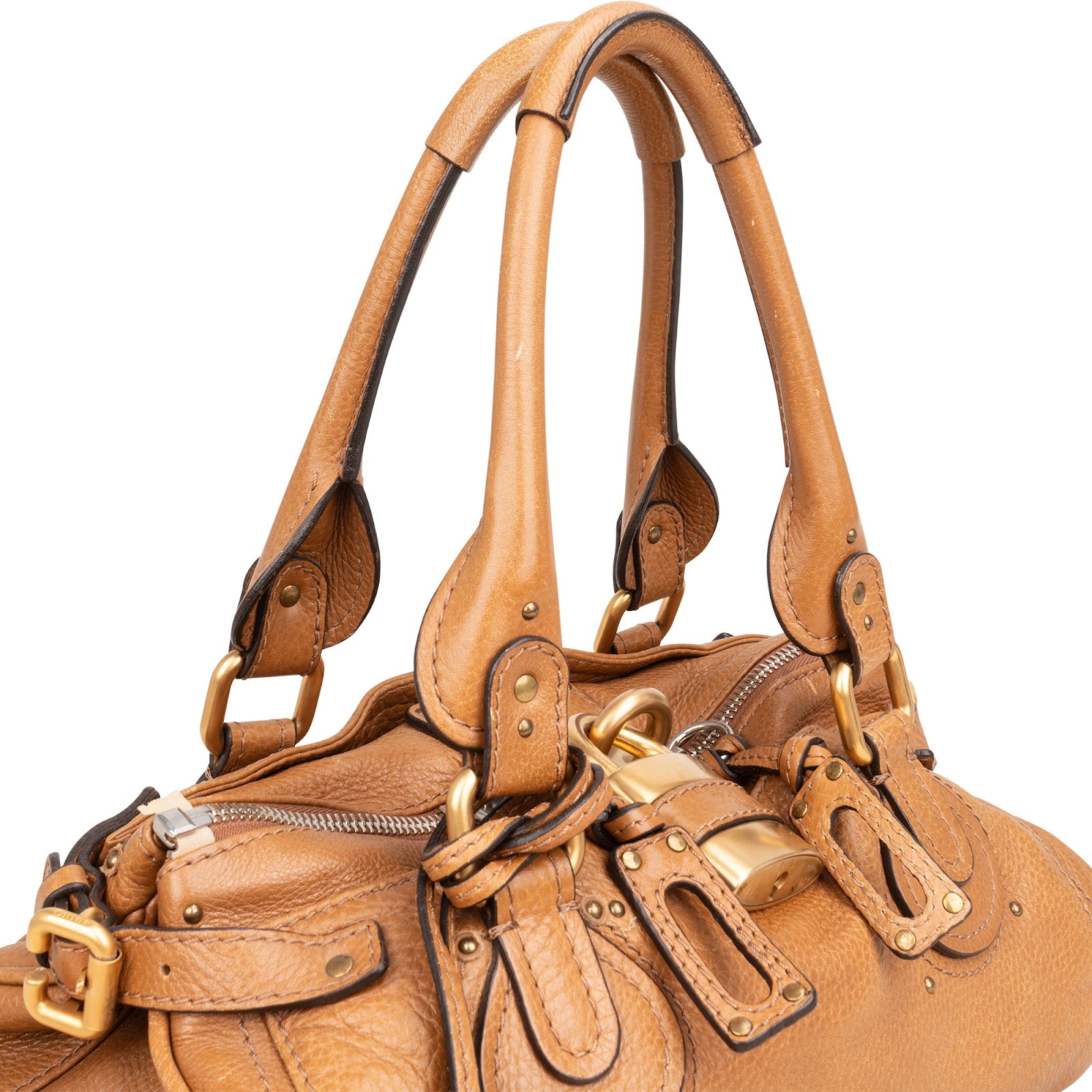 Chloé Grained Leather Paddington Satchel Handbag