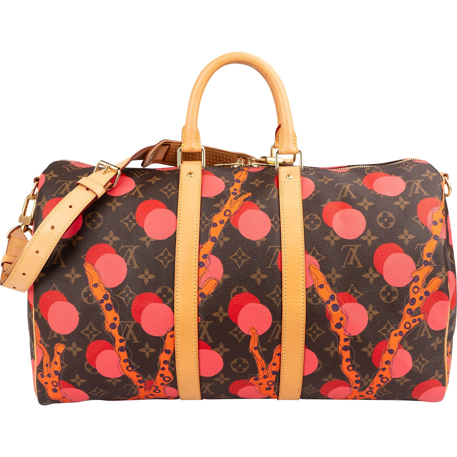 Torba podróżna Louis Vuitton Monogram Canvas Limited Yayoi Kusama Ramages Dots Keepall 45 Bandoulièr