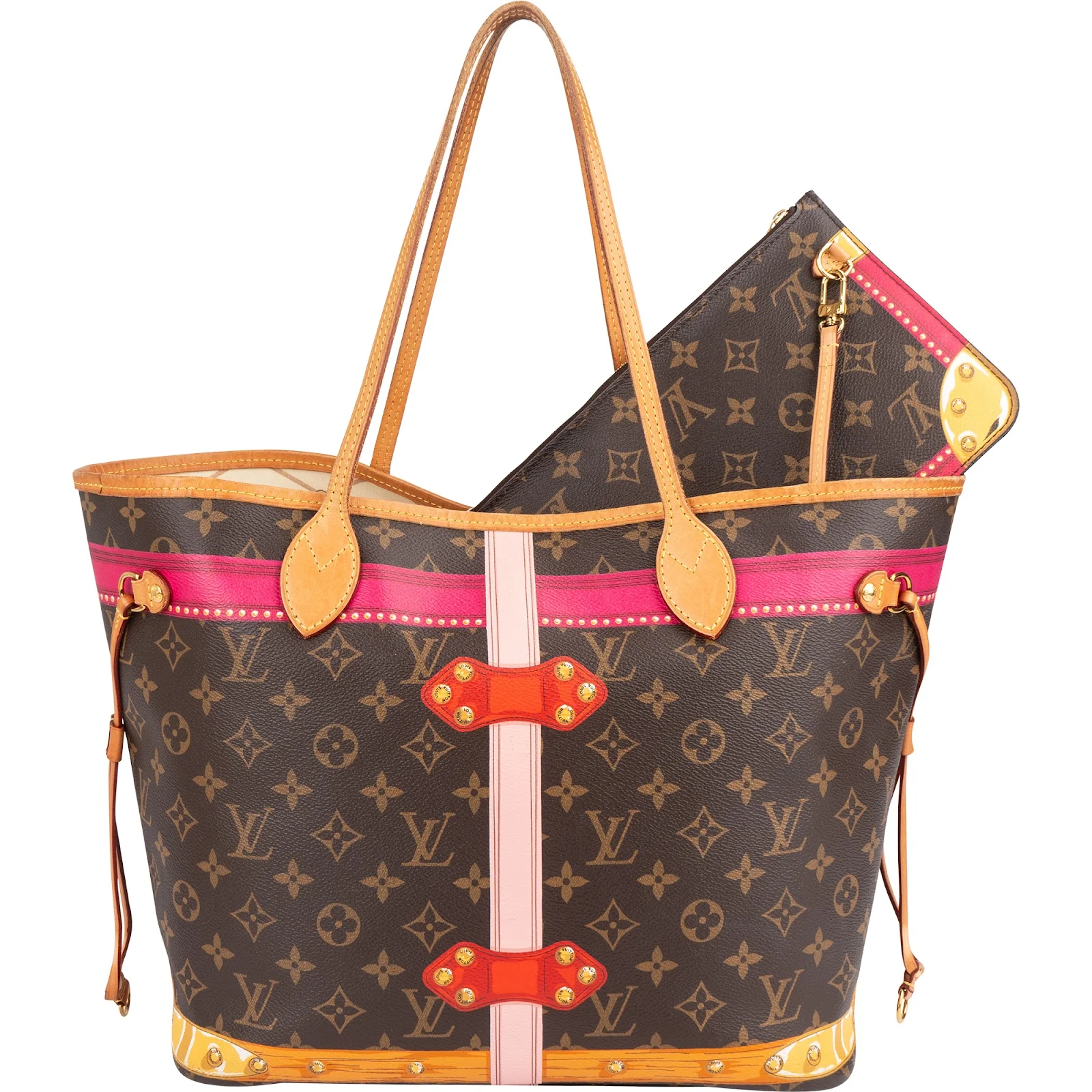 Louis Vuitton Monogram Limited Edition Summer Trunks Neverfull MM Shopper