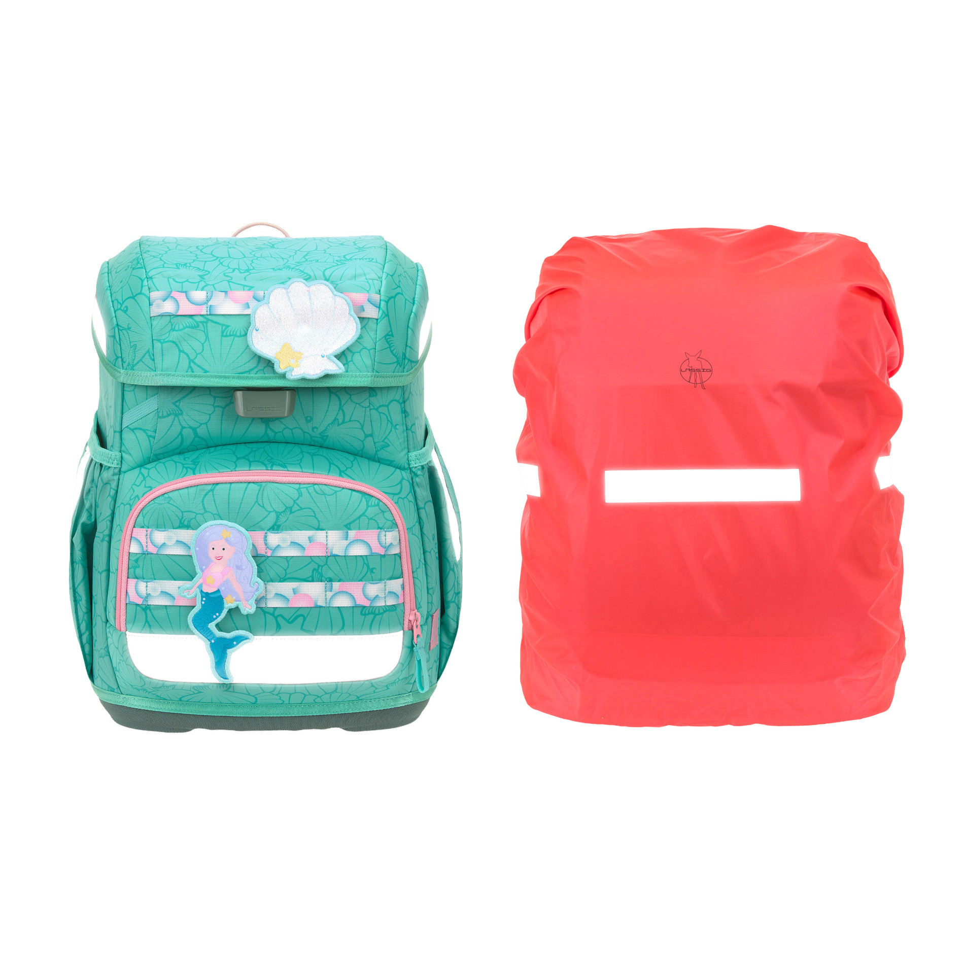 School Set Light Unique Schulranzenset 5tlg. - Seashell turqouise