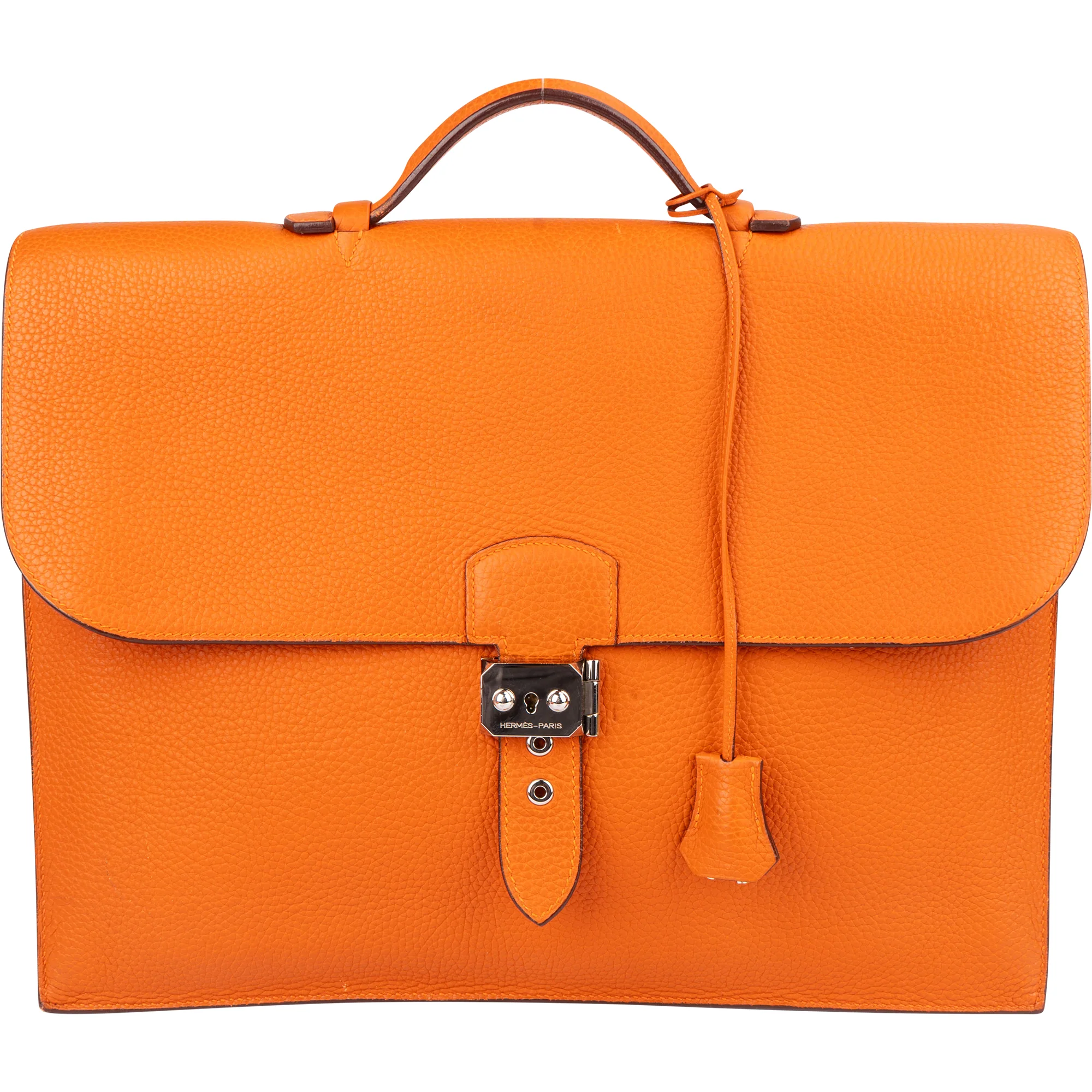 Hermès Orange Togo Leather Sac à Dépêches Business Bag