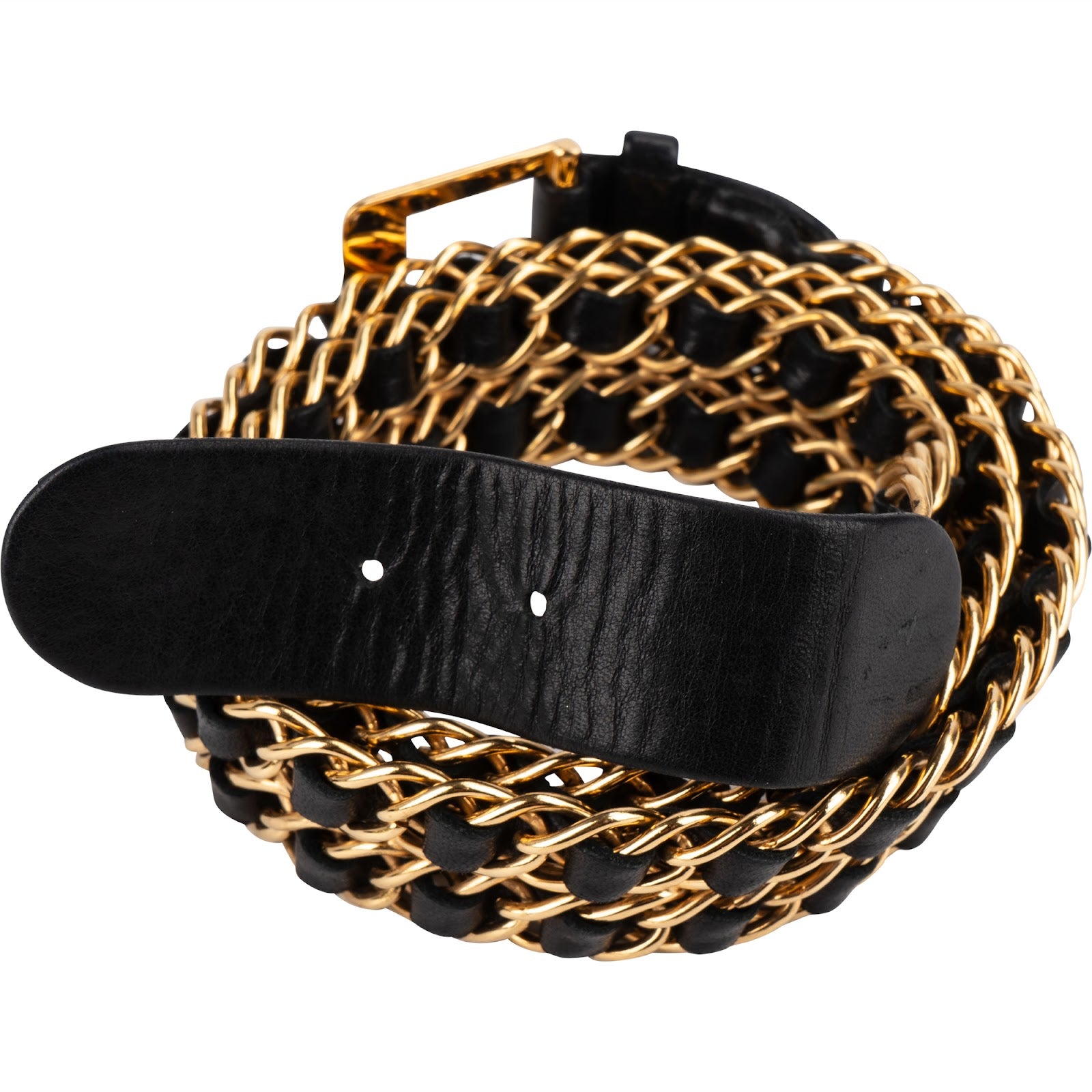 Chanel Woven Leather Chain Belt