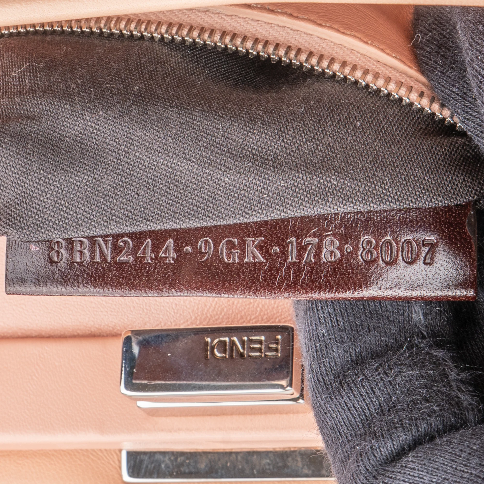 Fendi Nappa Leather Flowering Flower Mini Peekaboo Handbag