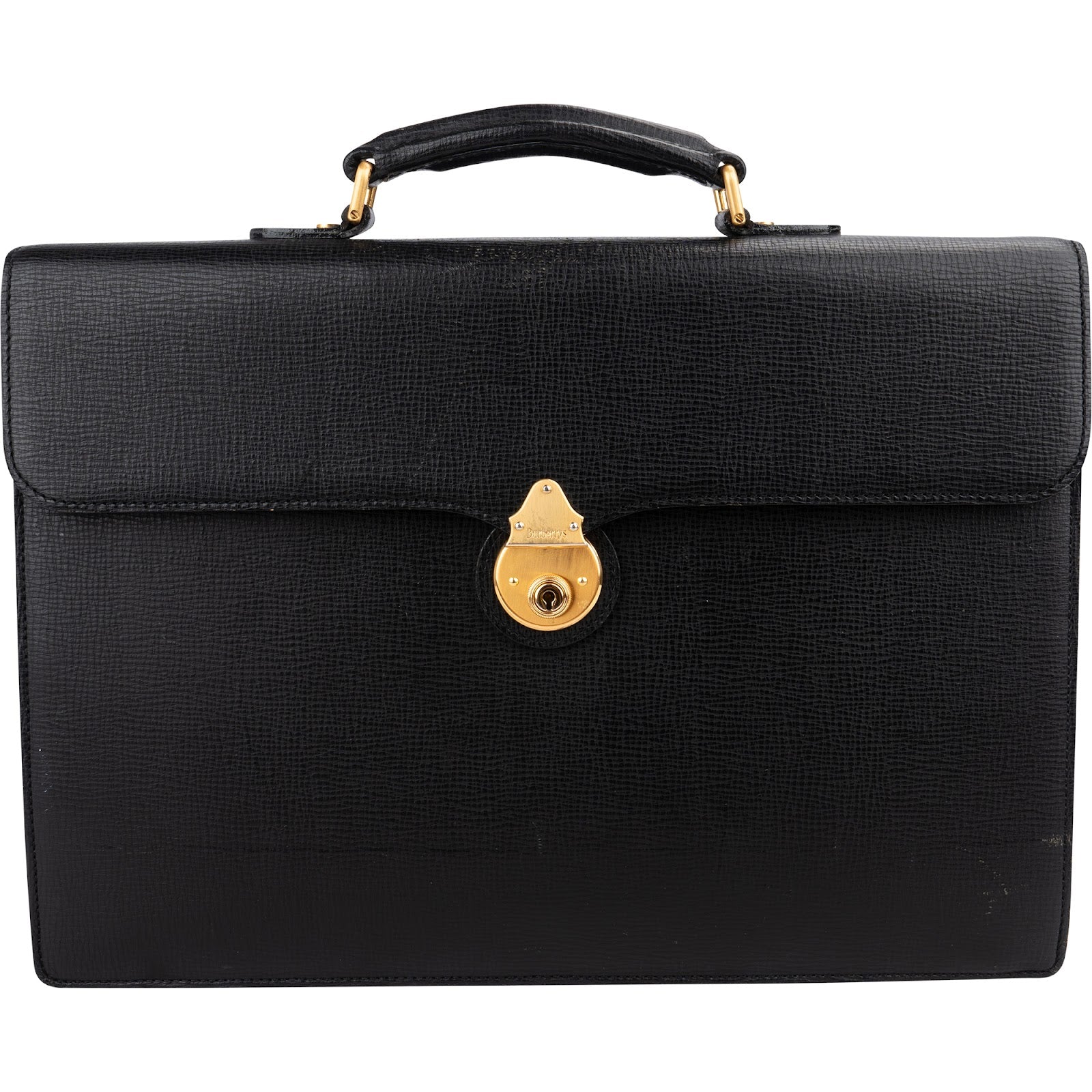 Burberrys Textured Leather Aktentasche