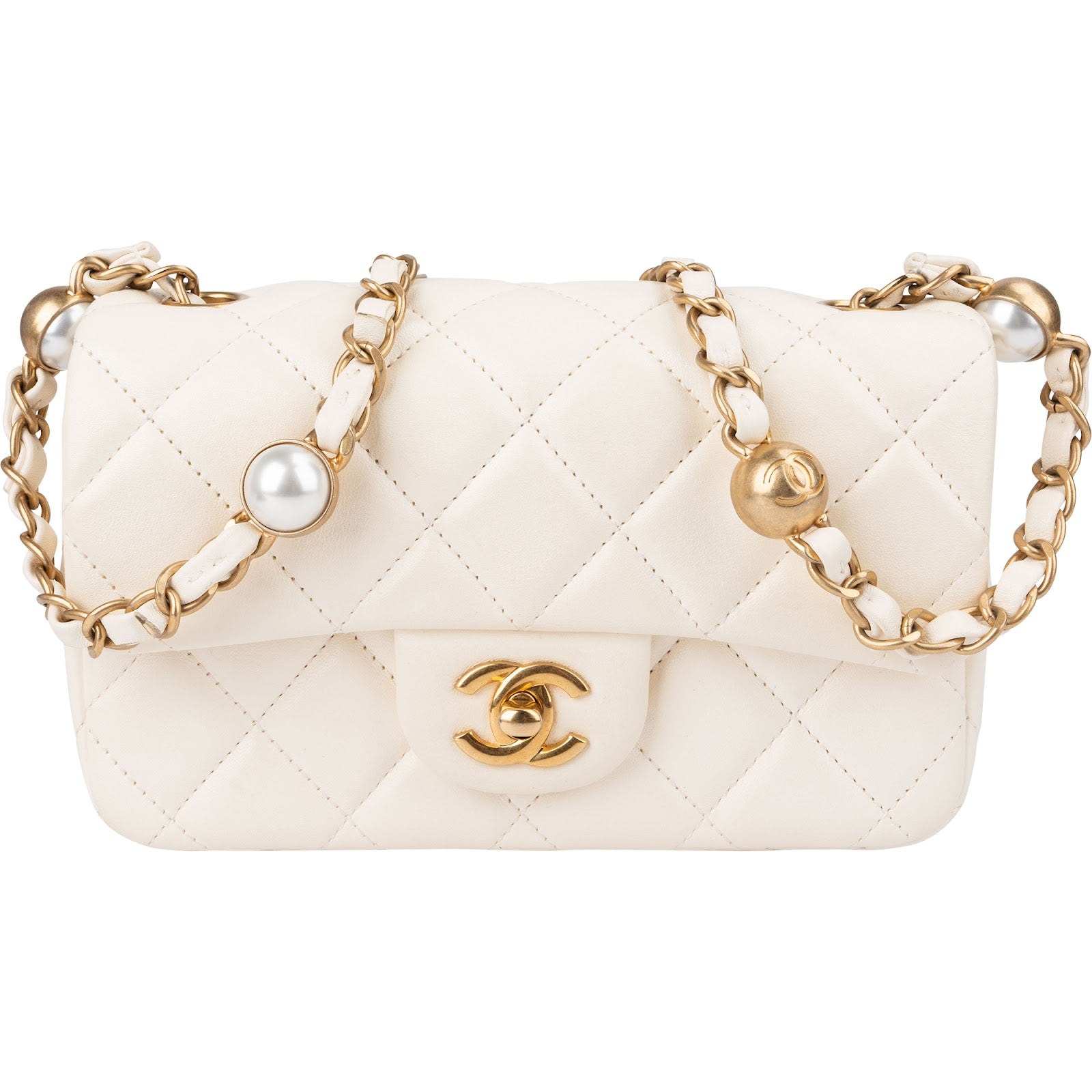 Chanel - Mini Rectangular Pearl Single Flap Crossbody Bag