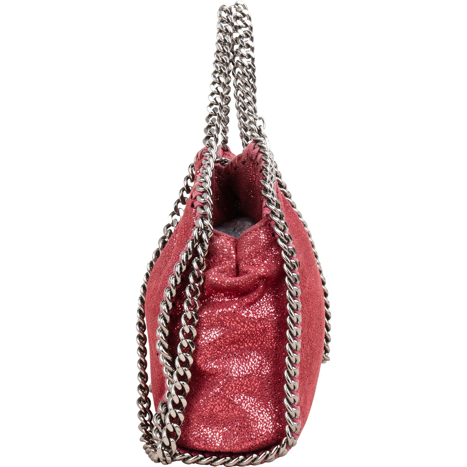 Stella McCartney Metallic Shaggy Small Falabella Fold Over Crossbody Bag