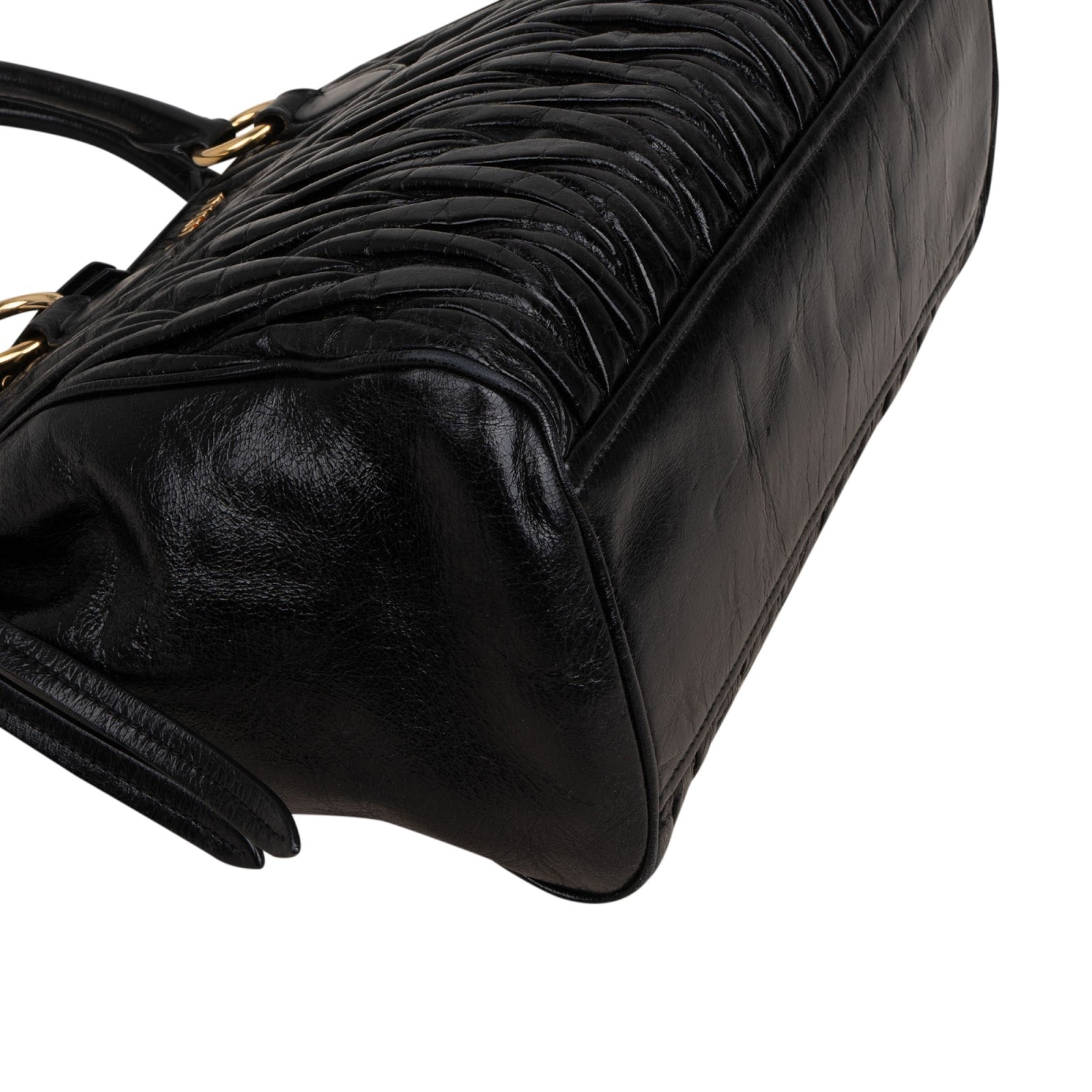 Miu Miu Matelassé Vitello Lux Bow Handbag