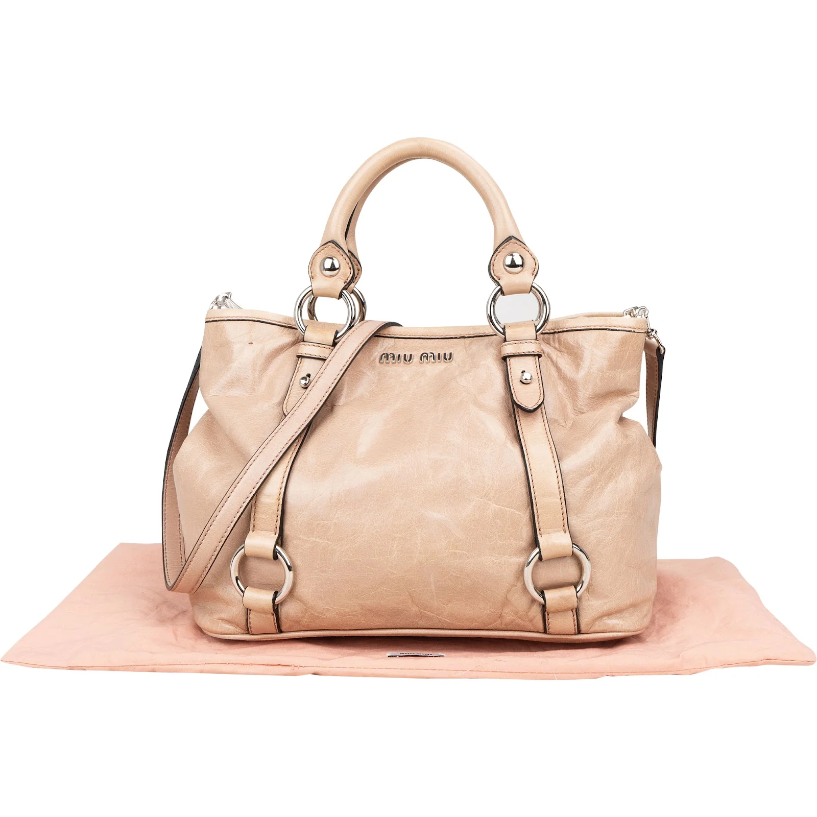Miu Miu Vitello Lux City Handbag