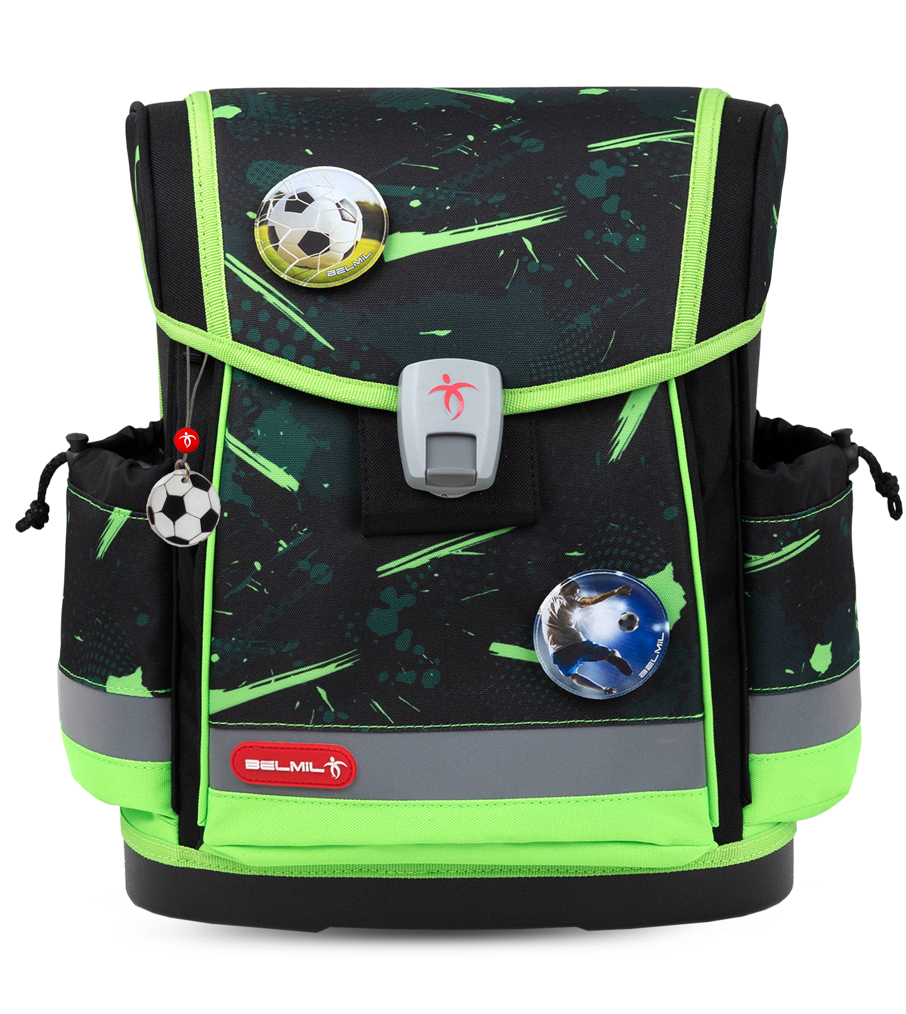 Classy Plus Schulranzen Set 5-teilig mit Brustgurt - Neon Sport