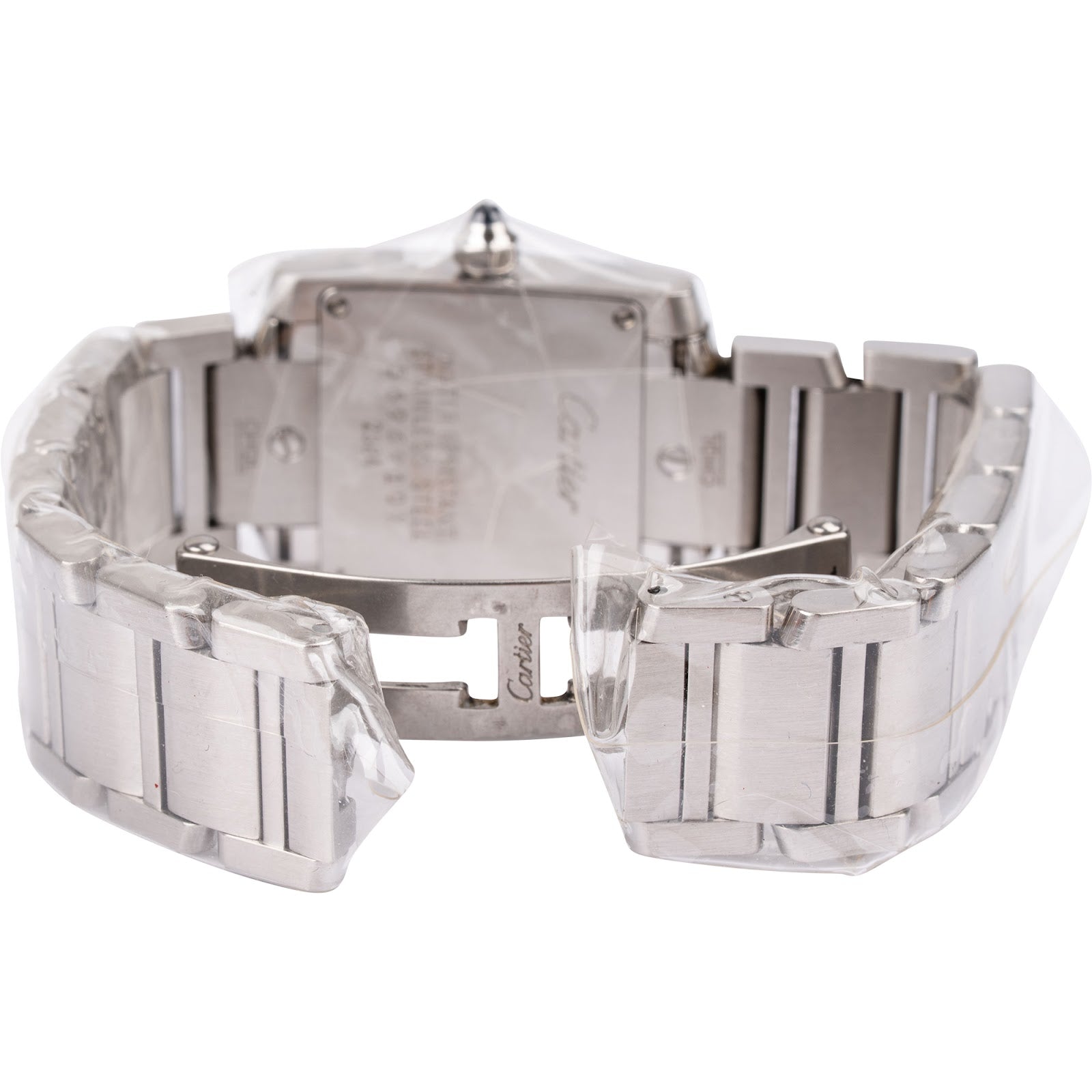 Cartier SIlver Tone Tank Française 2384 Damenuhr