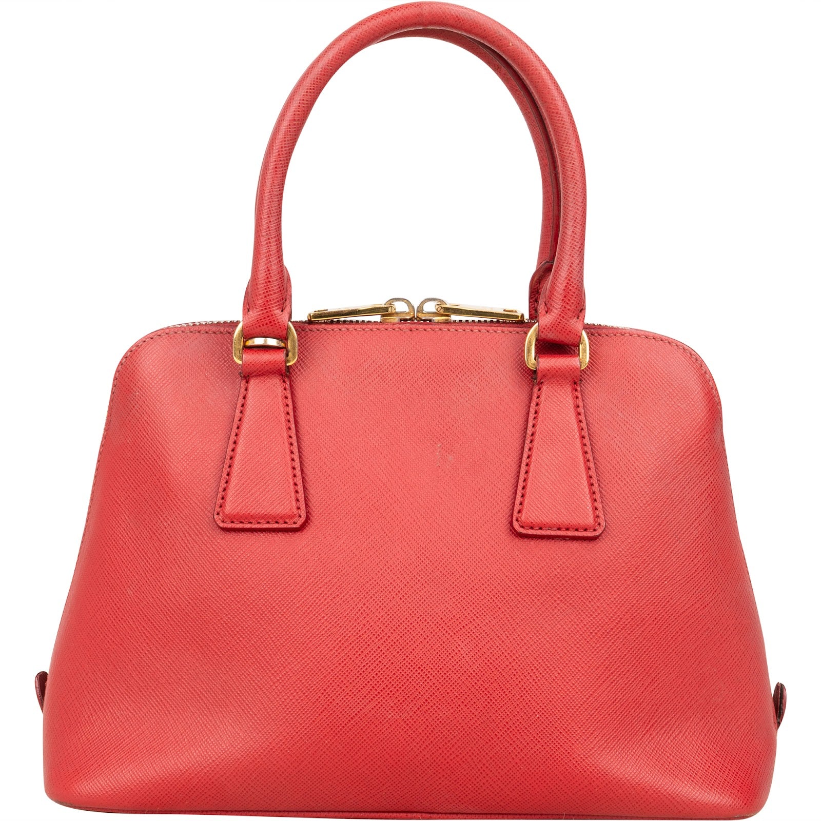 Prada rode Saffiano-leren Promenade-handtas