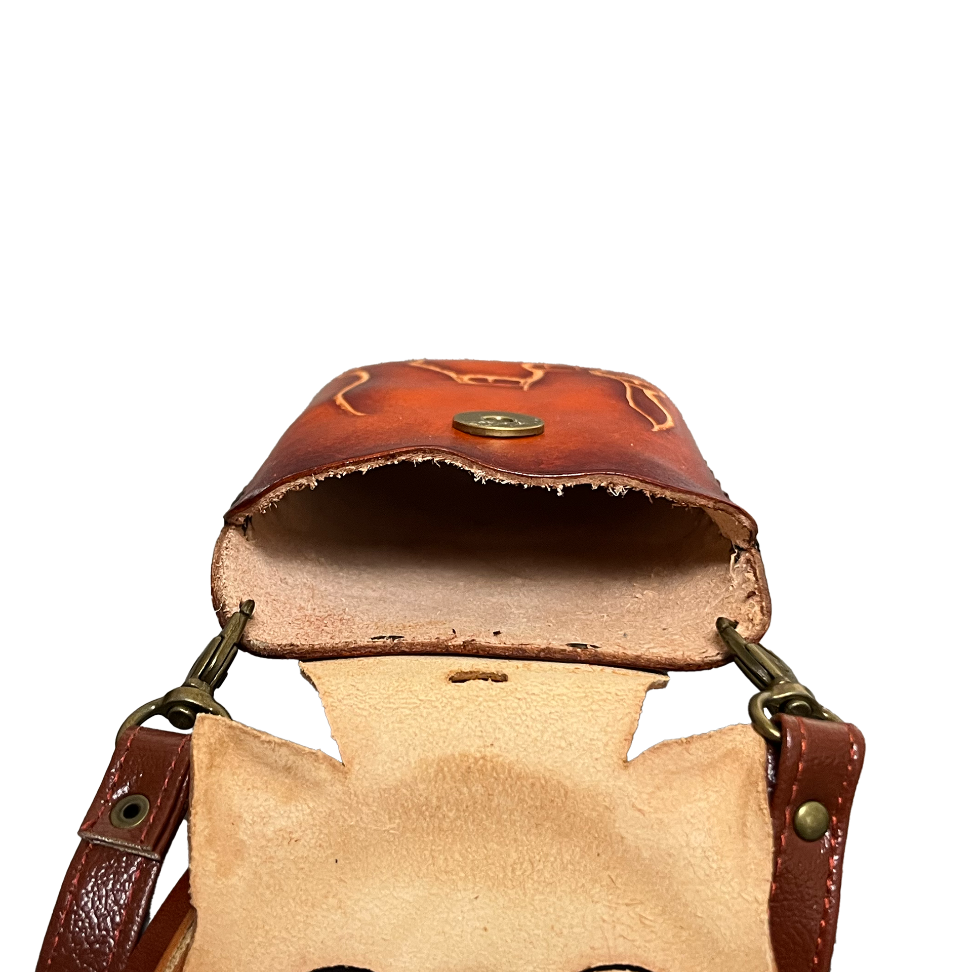 Handyhülle Leder Happy Cat