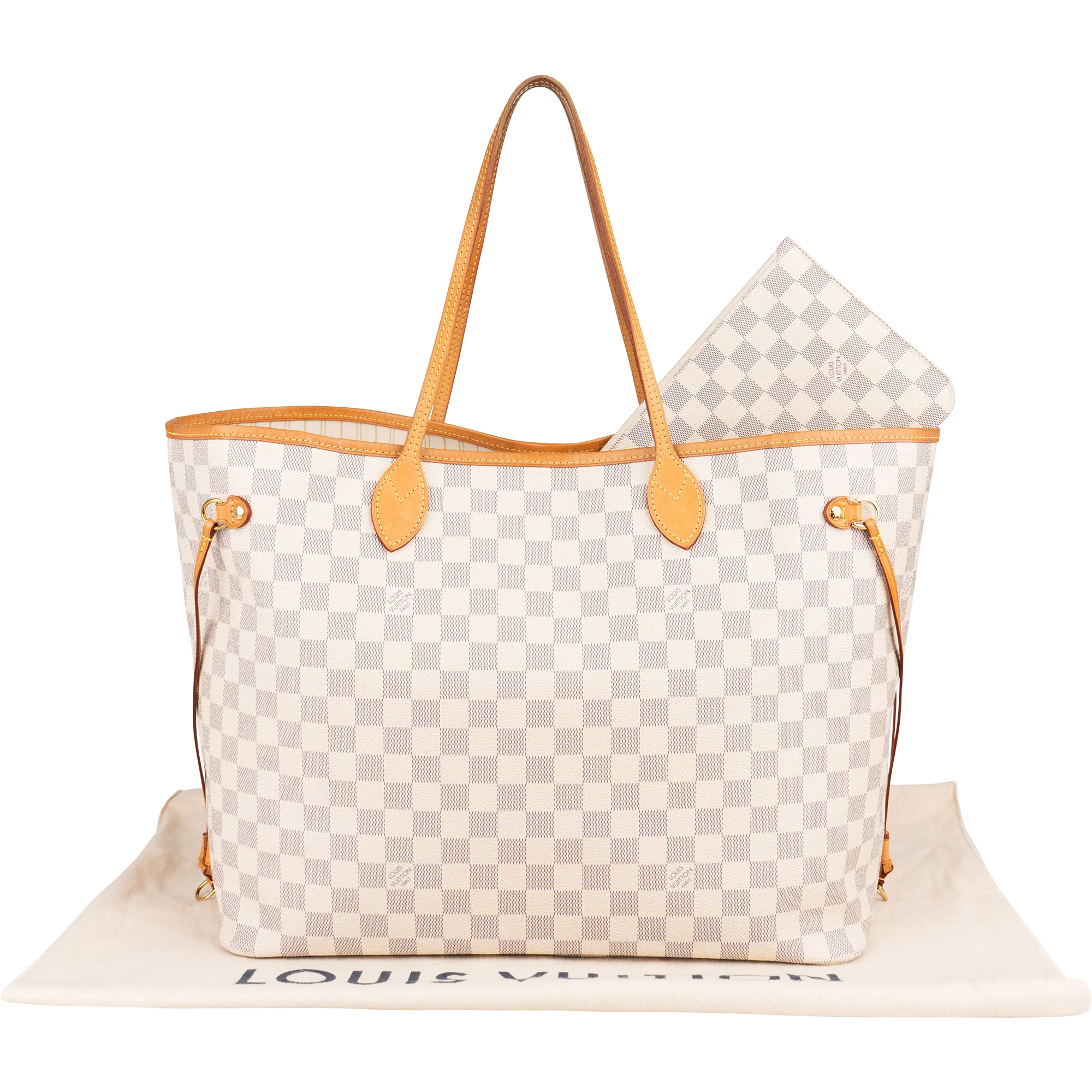 Louis Vuitton Damier Azur Monogram Neverfull GM Shopper